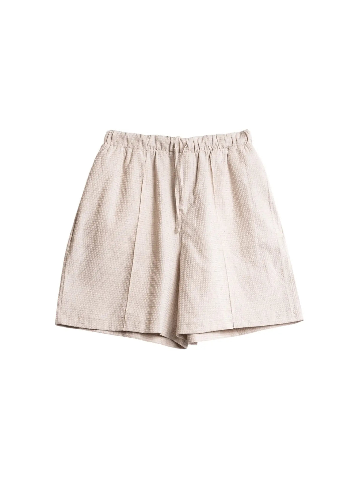 Wooden Waffle shorts a righe in cotone - sand