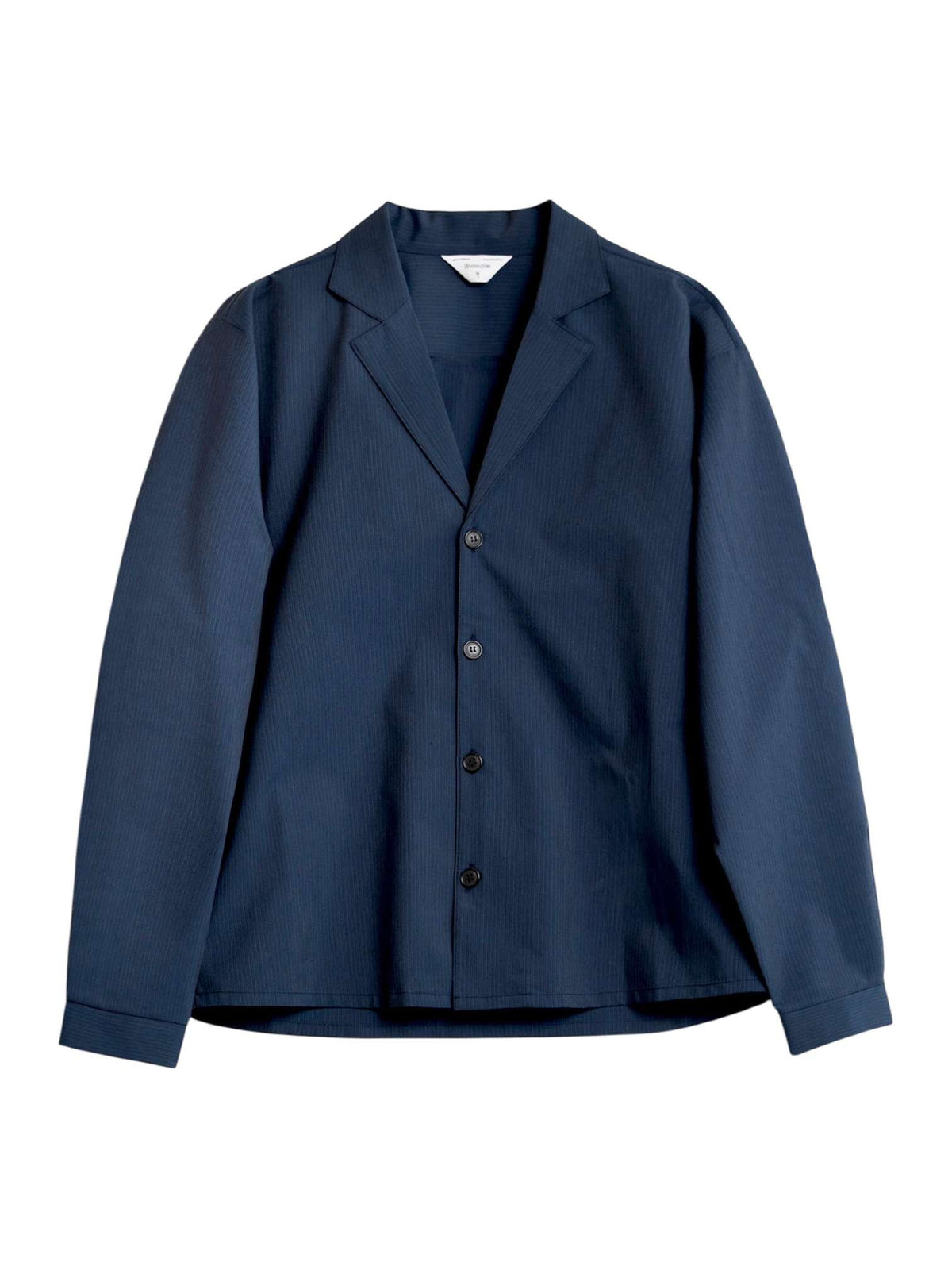 Wooden Yuki ascot giacca camicia - blu