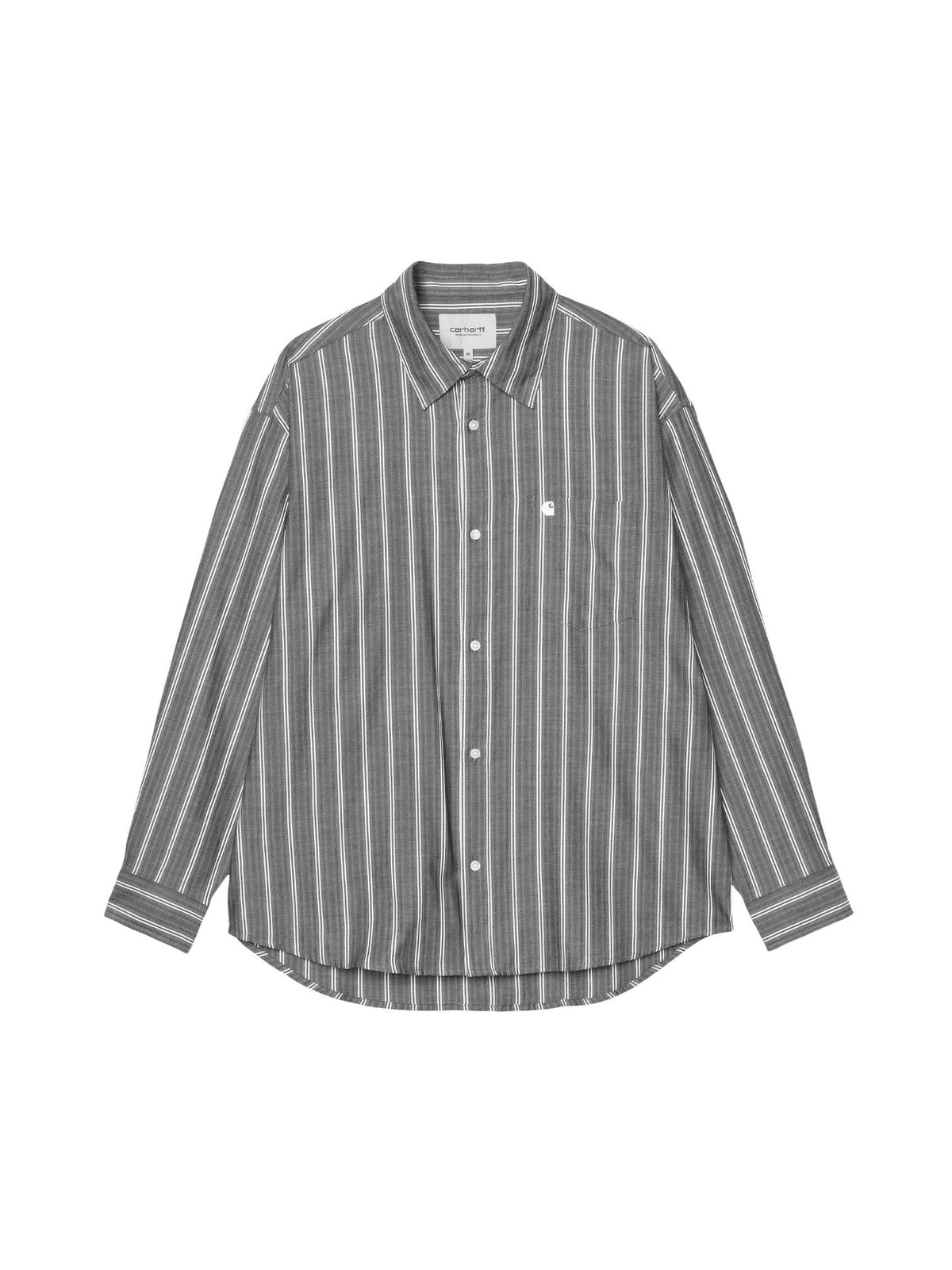 Carhartt Wip L/S Beale Shirt camicia a righe maniche lunghe - Black/white