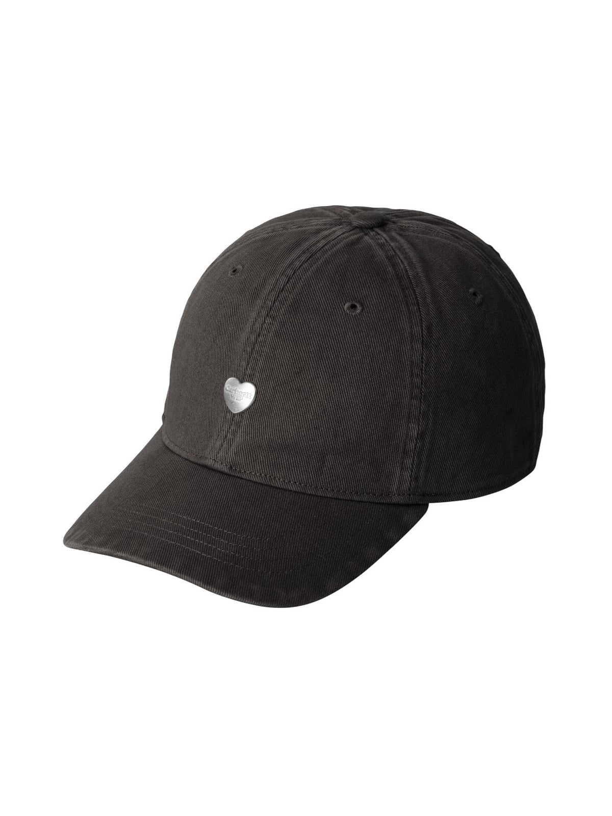 Carhartt Wip Heart Metal Cap cappellino con visiera e cuore in metallo -  Black / Silver