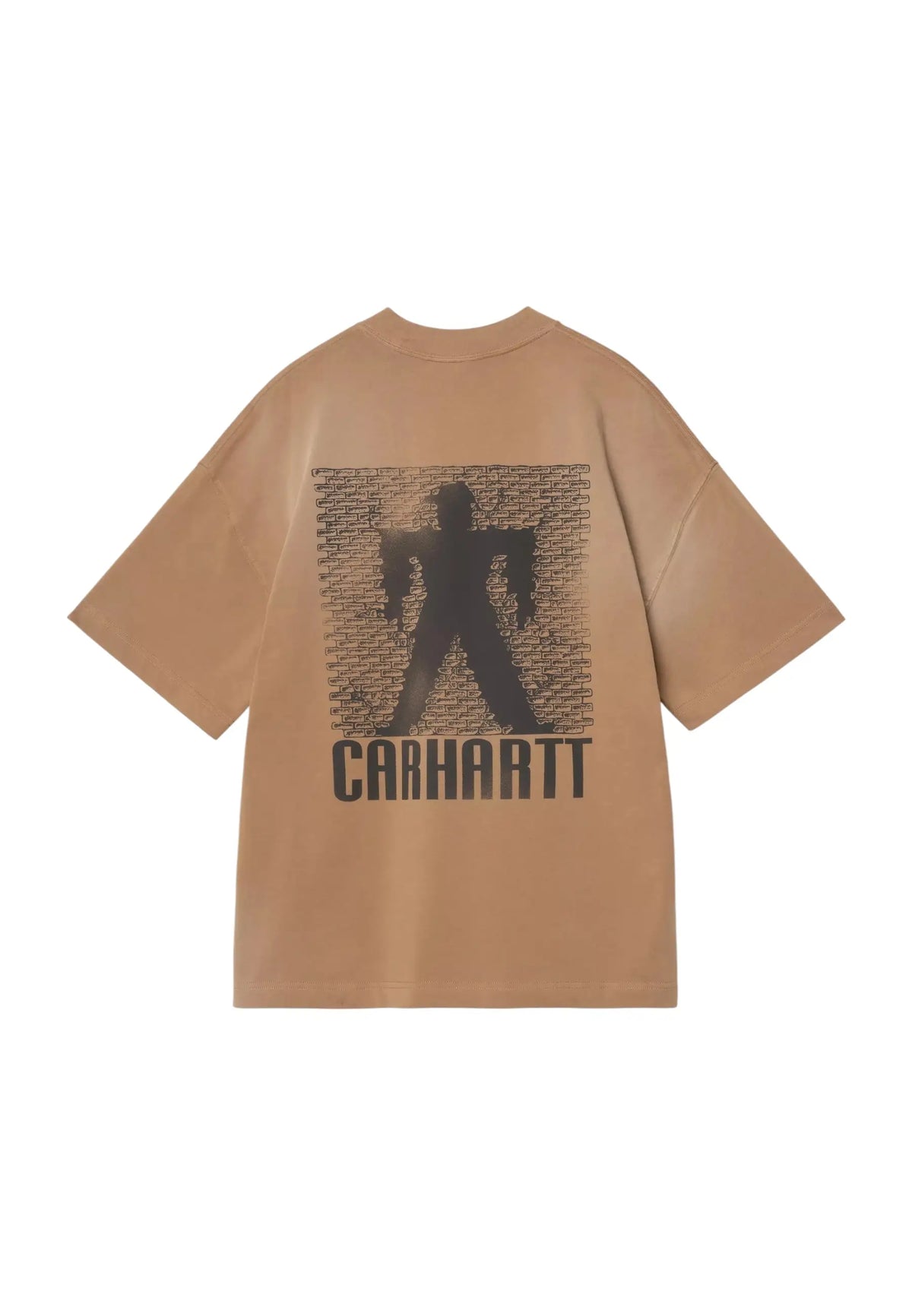 Carhartt Wip S/S Bricky Man T-Shirt boxy fit con grafica - H Brown stone dyed