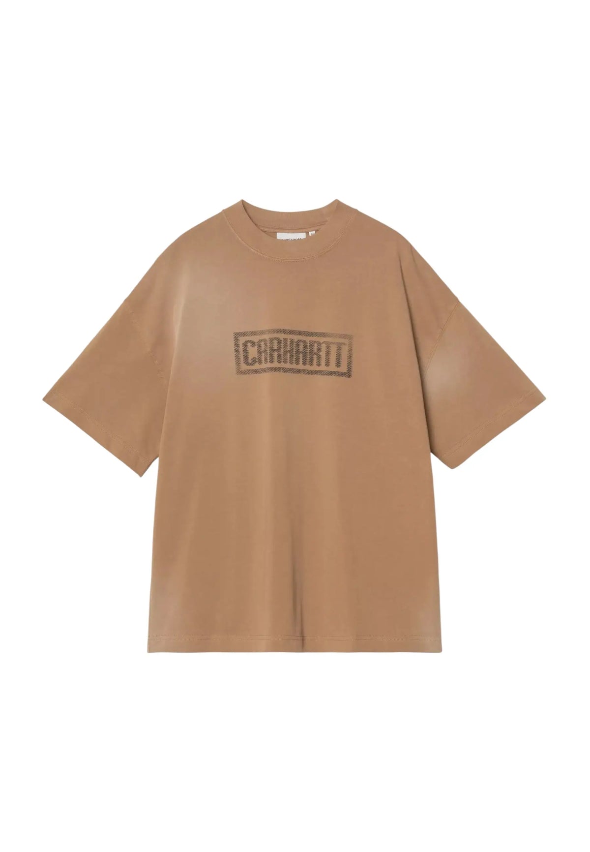 Carhartt Wip S/S Bricky Man T-Shirt boxy fit con grafica - H Brown stone dyed