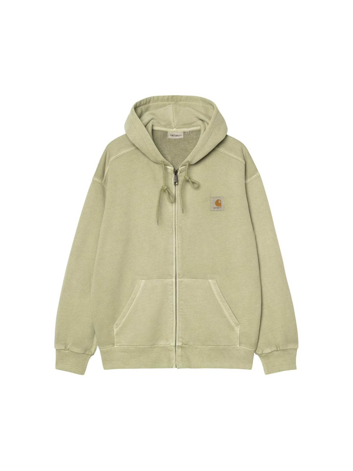 Carhartt Wip Hooded Nelson Jacket felpa con zip e cappuccio - Gentle green garment dyed
