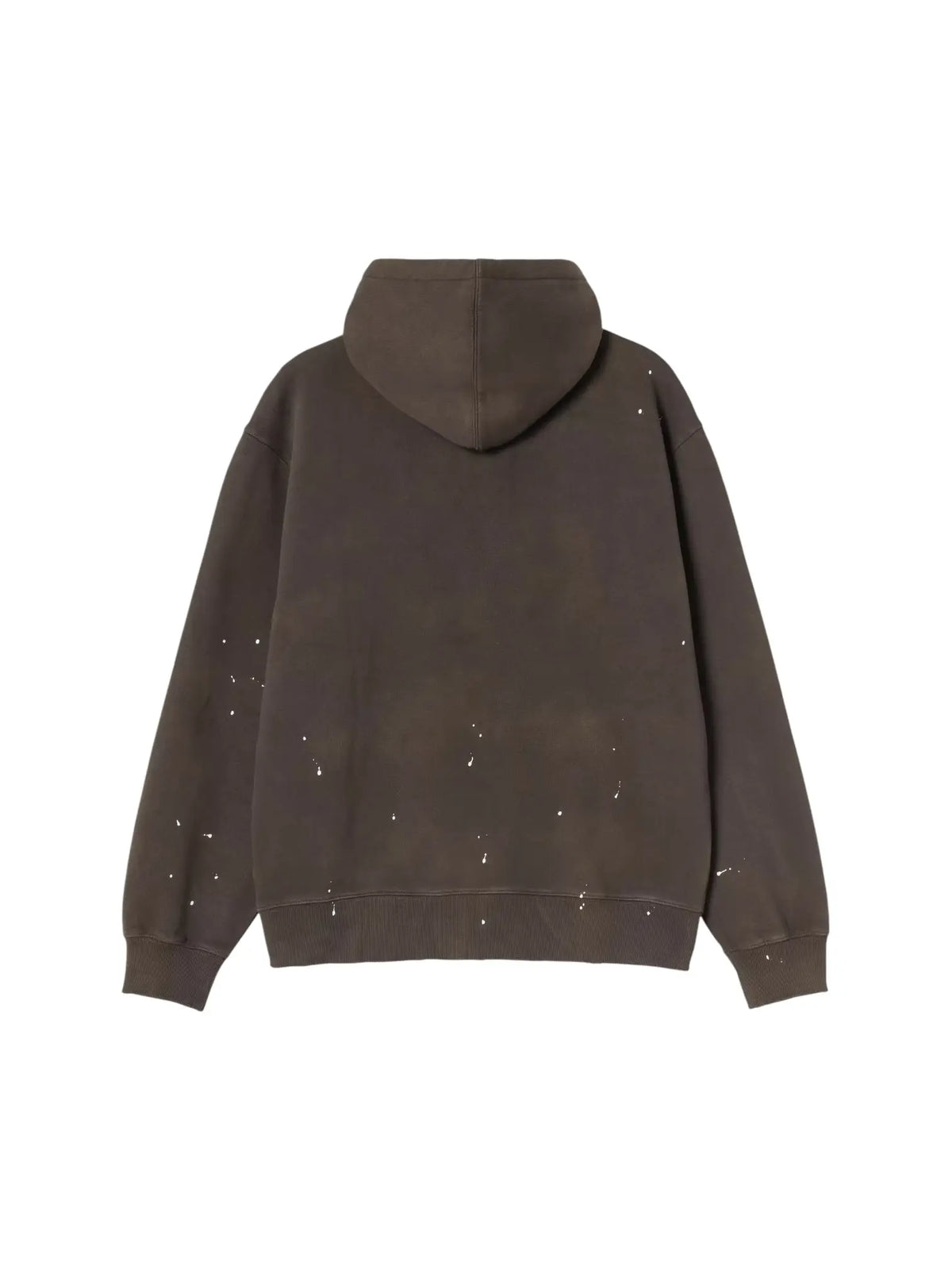 Carhartt Wip Hooded Painter sweat jacket felpa con zip e cappuccio con schizzi di vernice - Tobacco destroy washed splatter