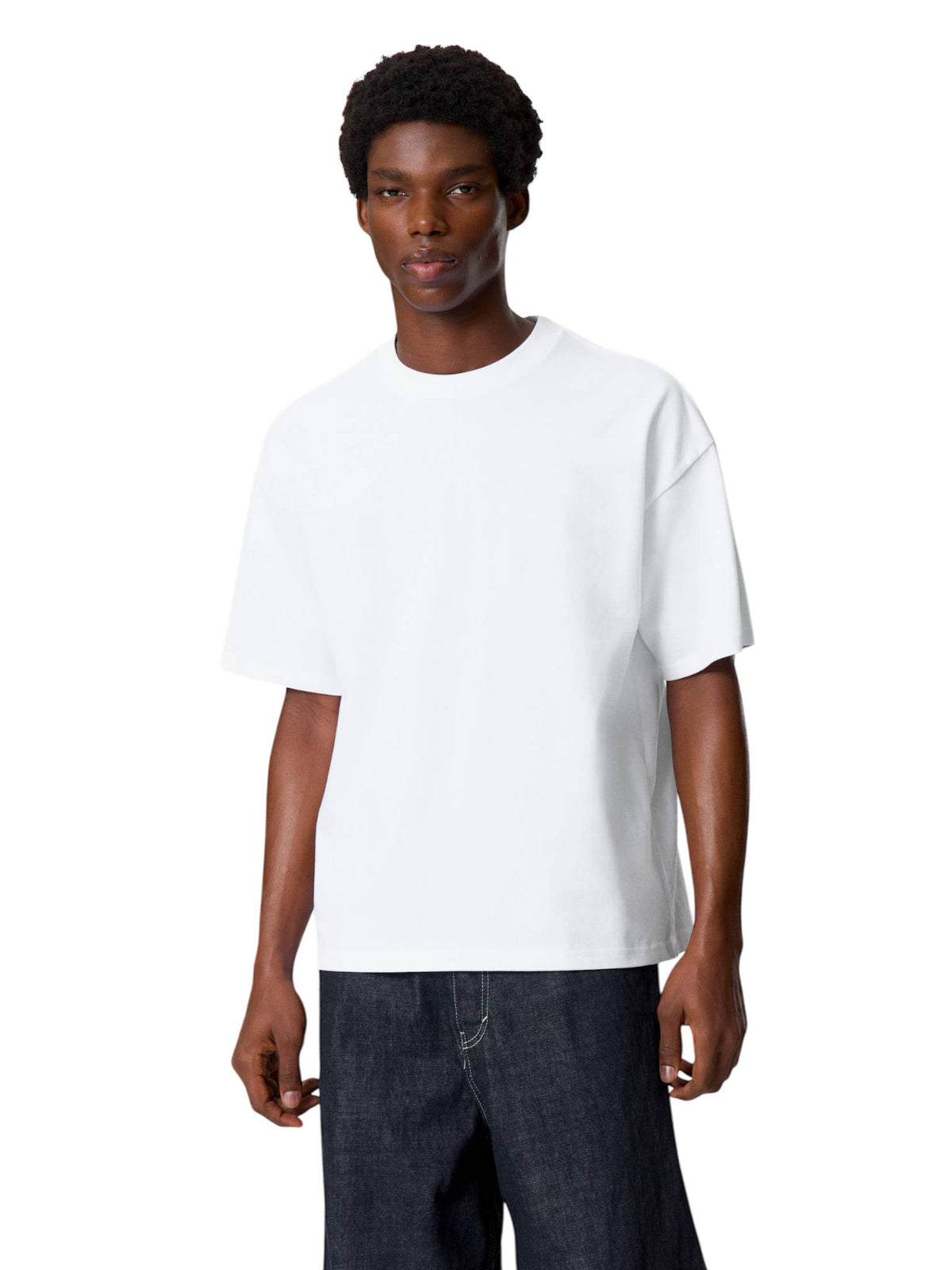 Weekday t-shirt classica con vestibilità boxy - white