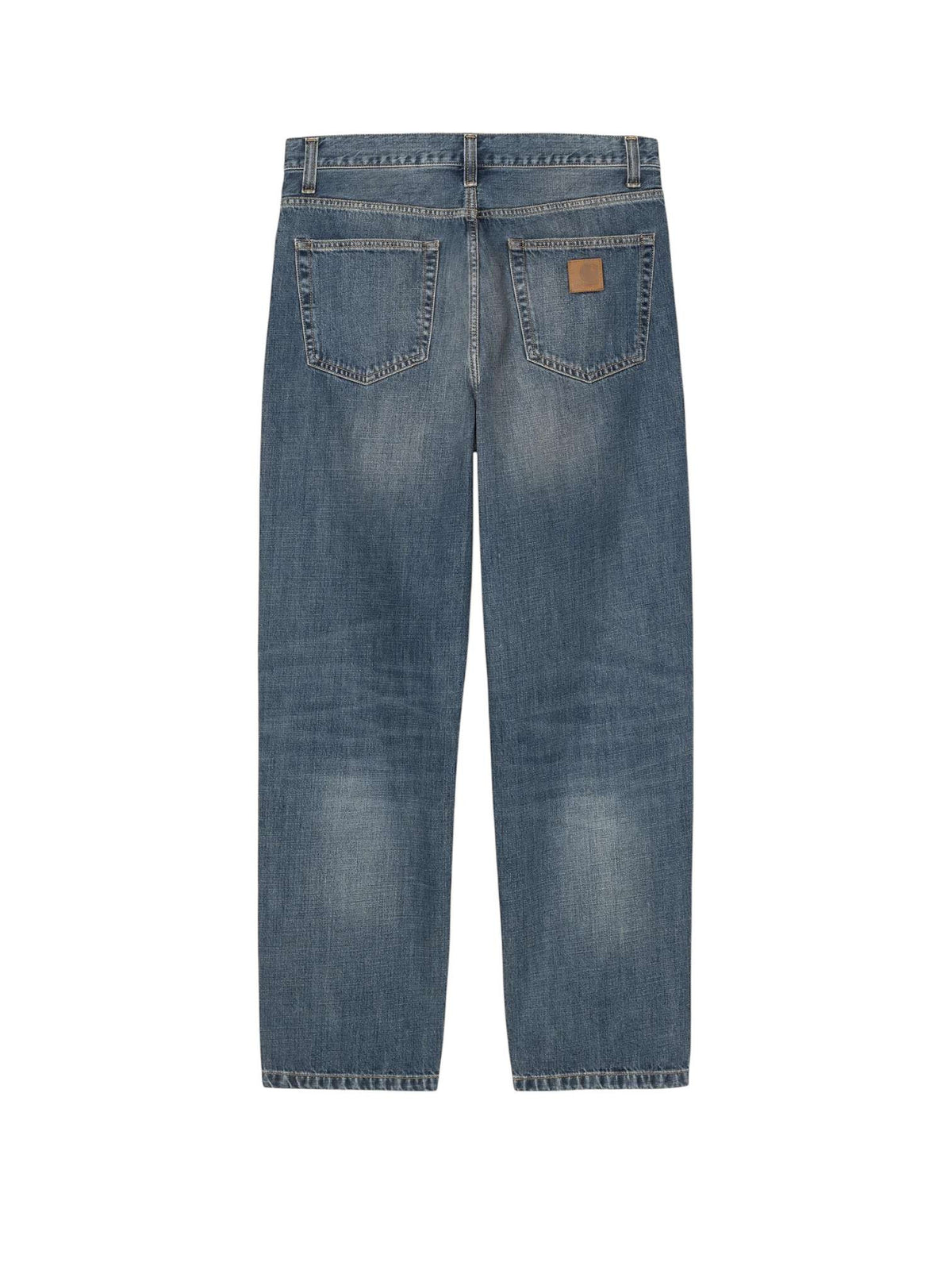 Carhartt Wip Aaron denim Pant jeans gamba dritta da uomo - Blue dark used washed