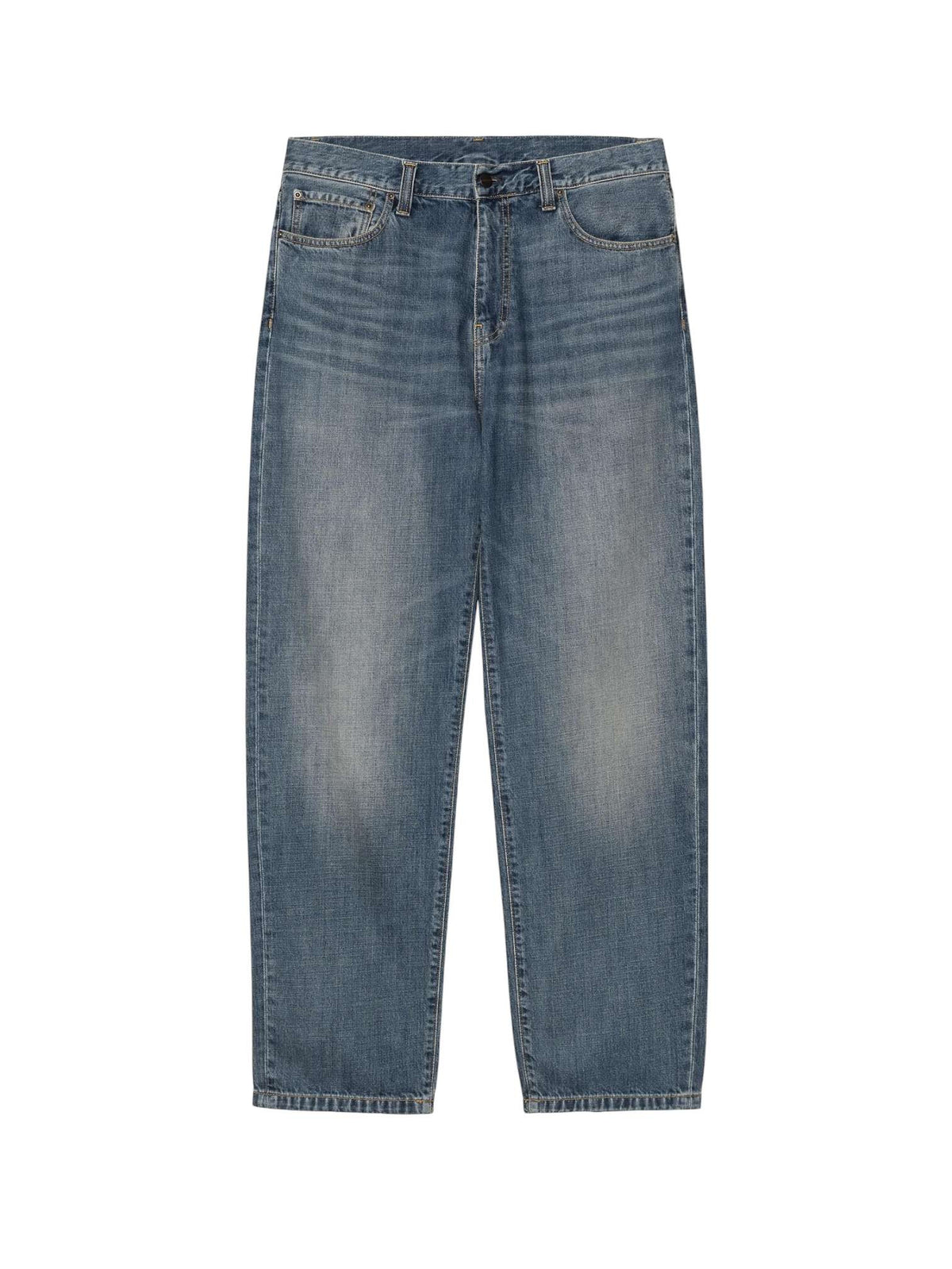 Carhartt Wip Aaron denim Pant jeans gamba dritta da uomo - Blue dark used washed