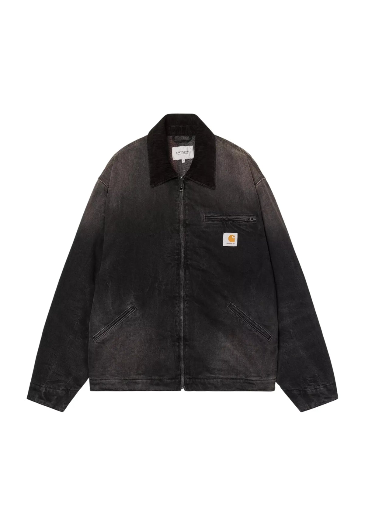 Carhartt Wip OG Detroit Jacket giacca invernale foderata - Black / Black tobacco used washed