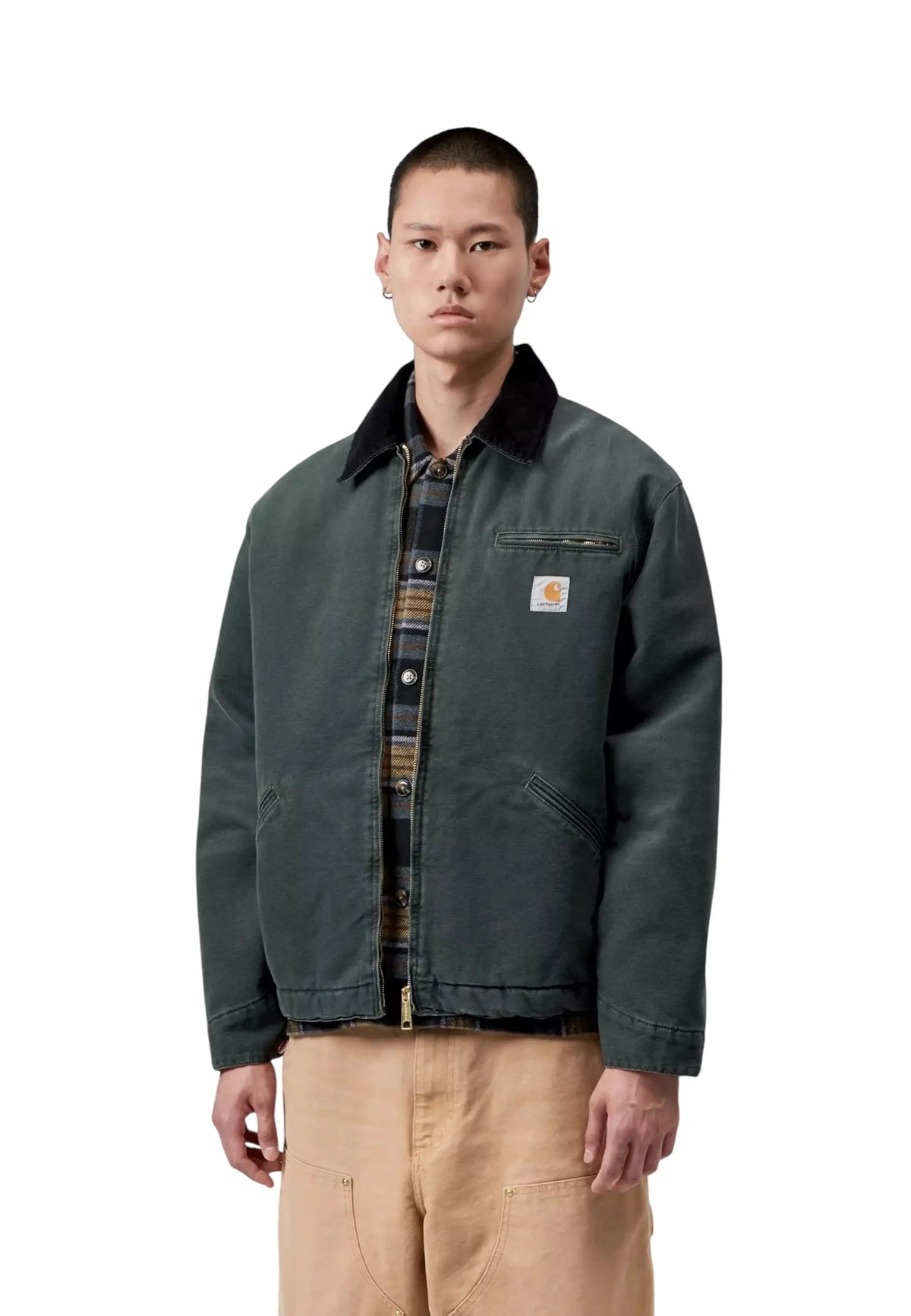 Carhartt Wip OG Detroit Jacket giacca invernale foderata - Raven / Black stone washed