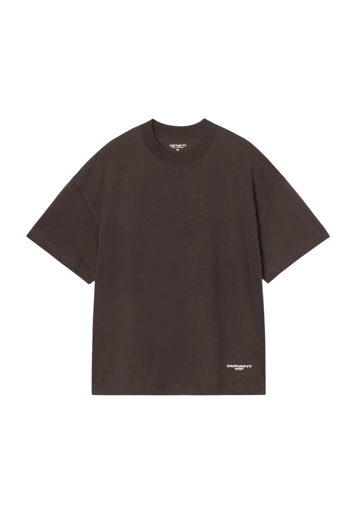 Carhartt Wip S/S Chapter Script T-Shirt boxy fit con ricamo - Tobacco / White
