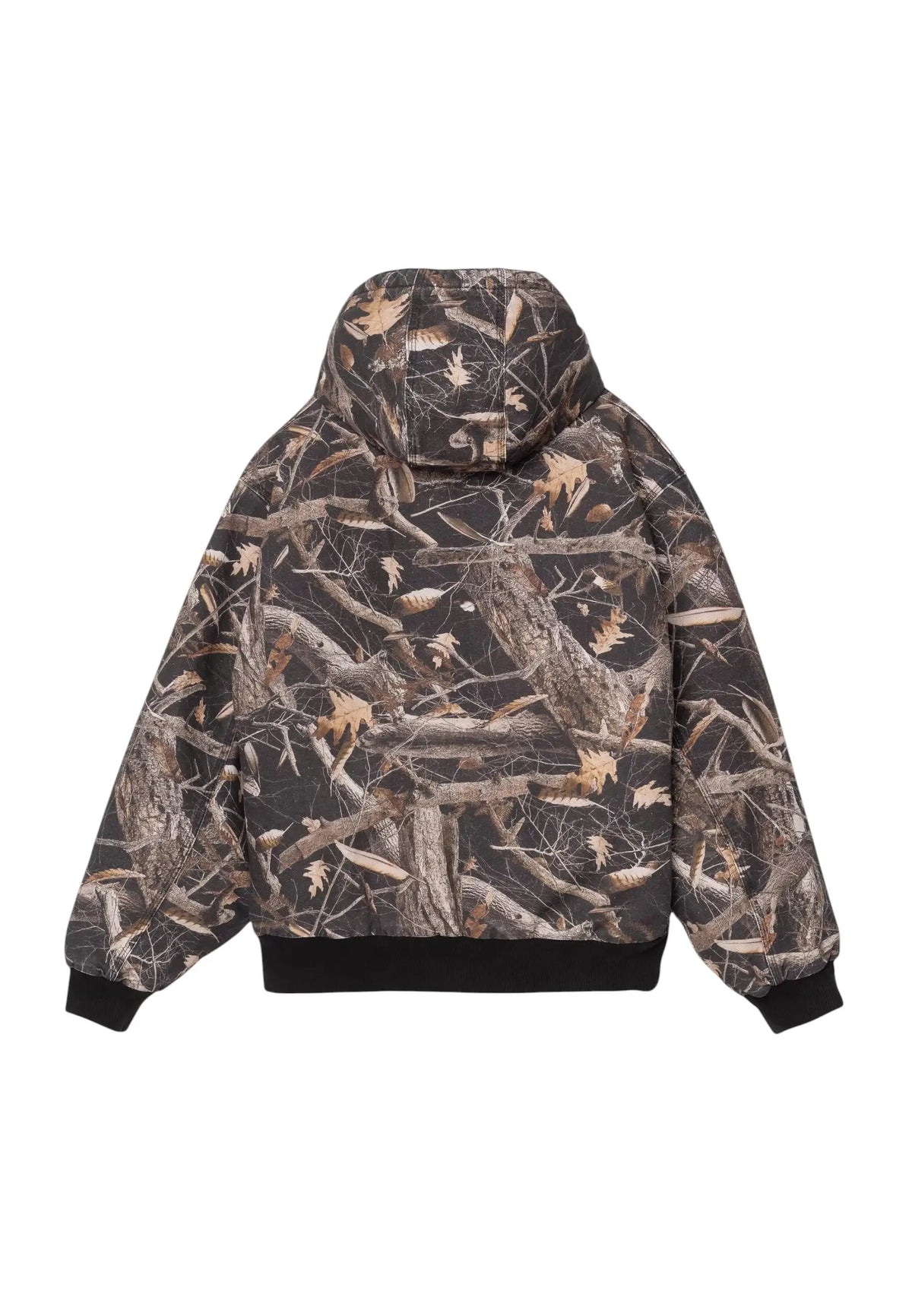 Carhartt Wip OG Active Jacket giacca invernale foderata con cappuccio - Camo Feather Tree, Black heavy stone washed