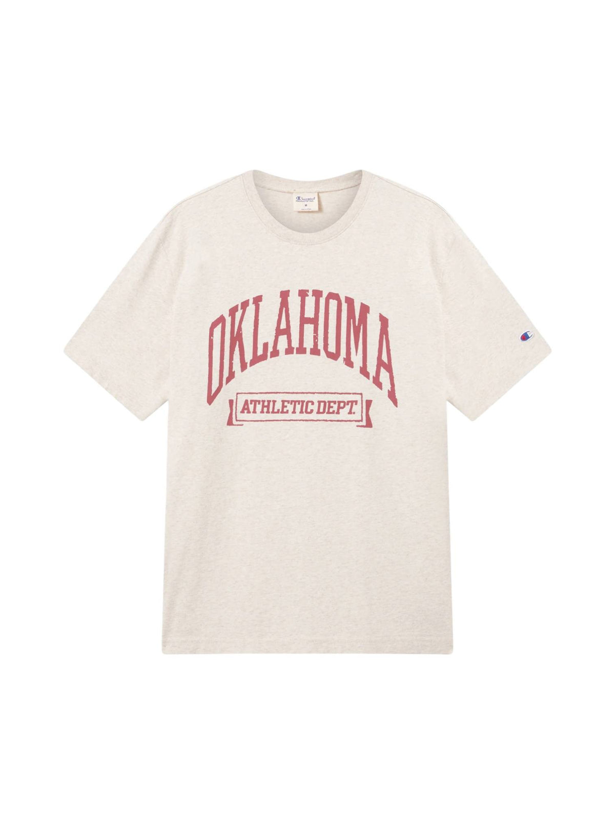 Champion Reverse weave S/S Crewneck T-shirt college effetto vintage - heather sand