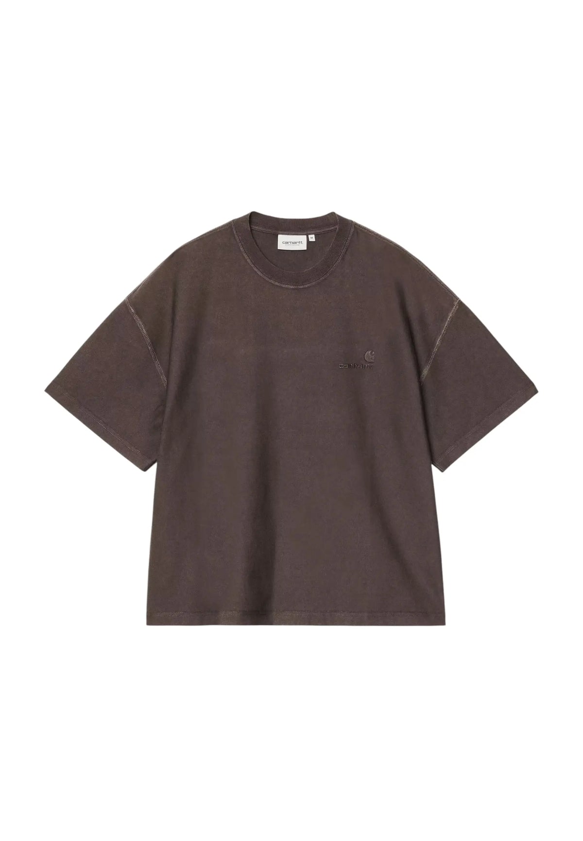 Carhartt Wip S/S Lambert T-Shirt cropped - Tobacco moon washed
