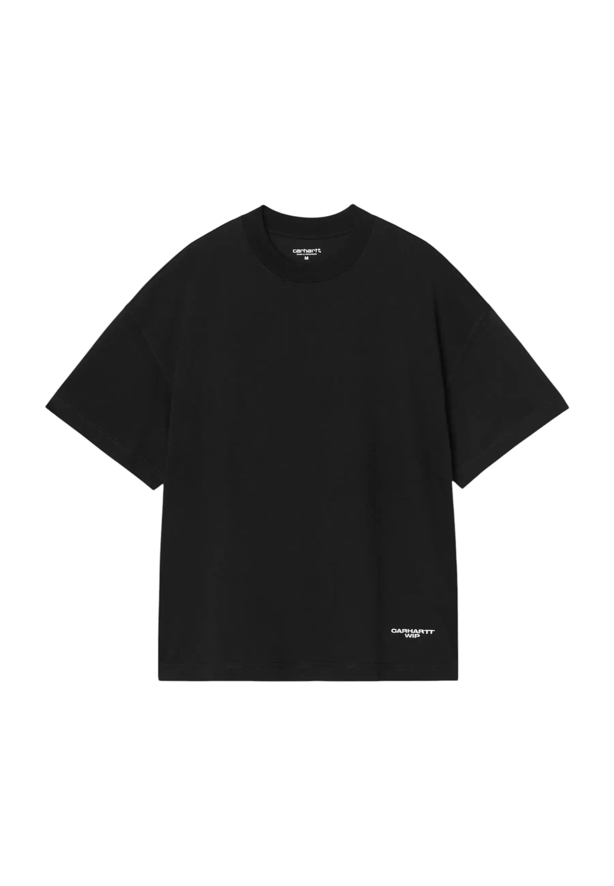Carhartt Wip S/S Chapter Script T-Shirt boxy fit con ricamo - Black / White
