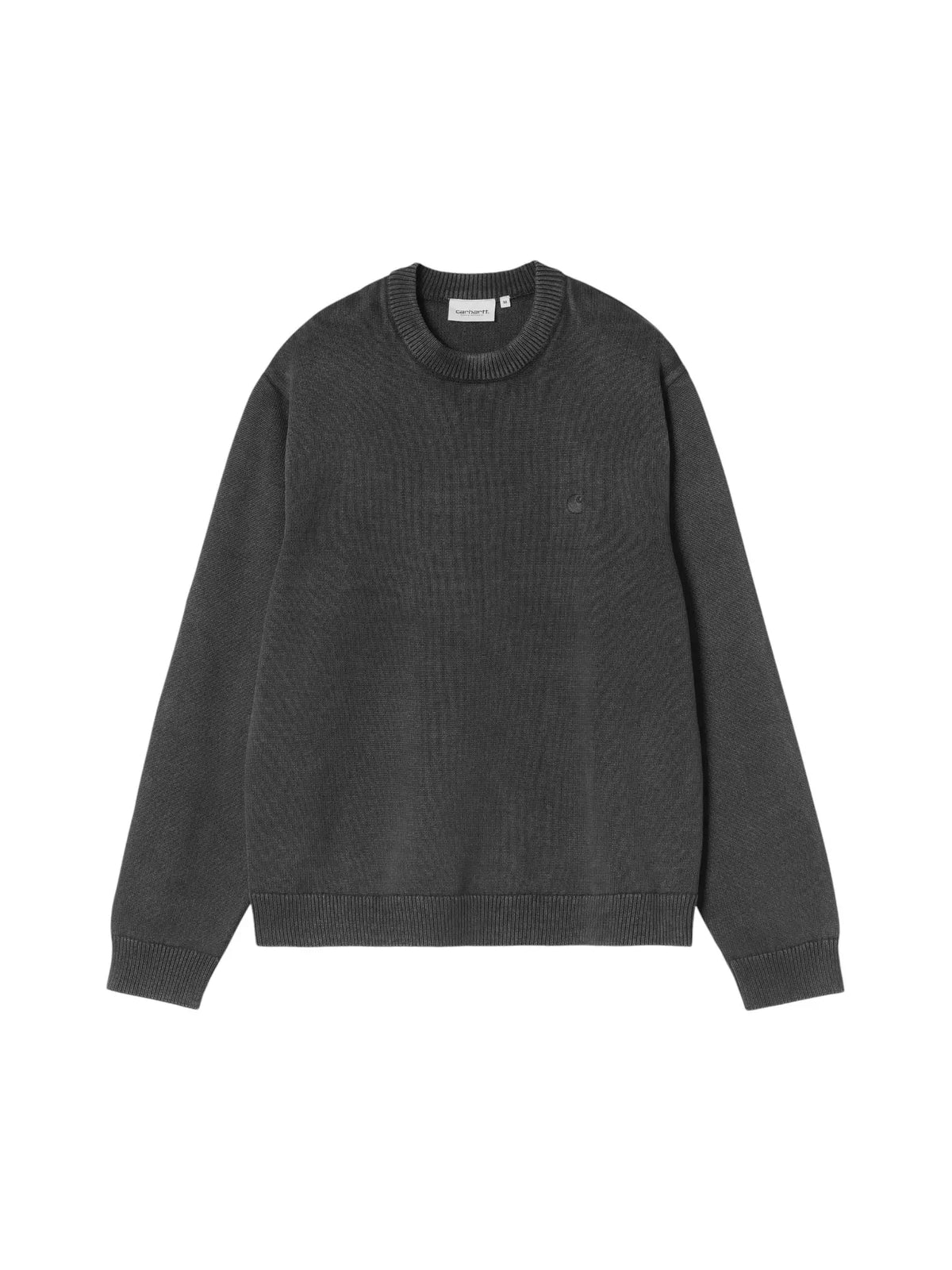 Carhartt Wip Kori Sweater maglioncino in cotone da uomo - Black garment dyed