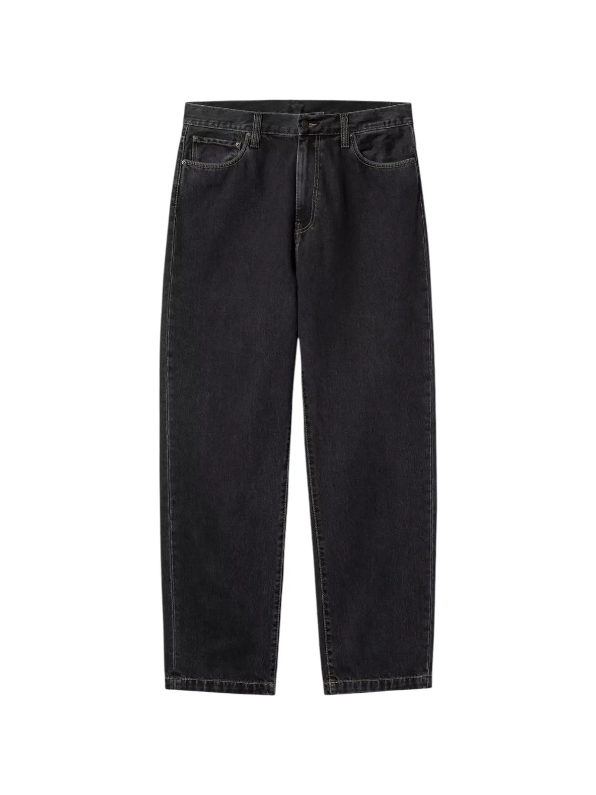 Carhartt Wip Aaron Pant jeans gamba dritta - Black stone washed