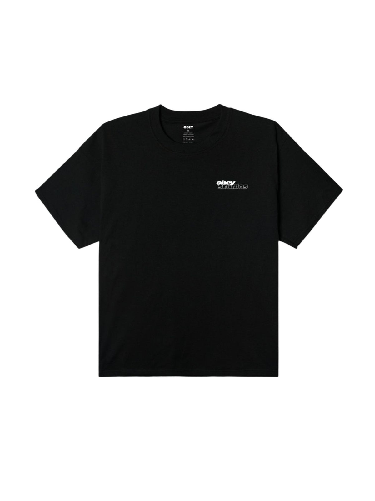 Obey Studios sport heavyweight t-shirt con grafica - black