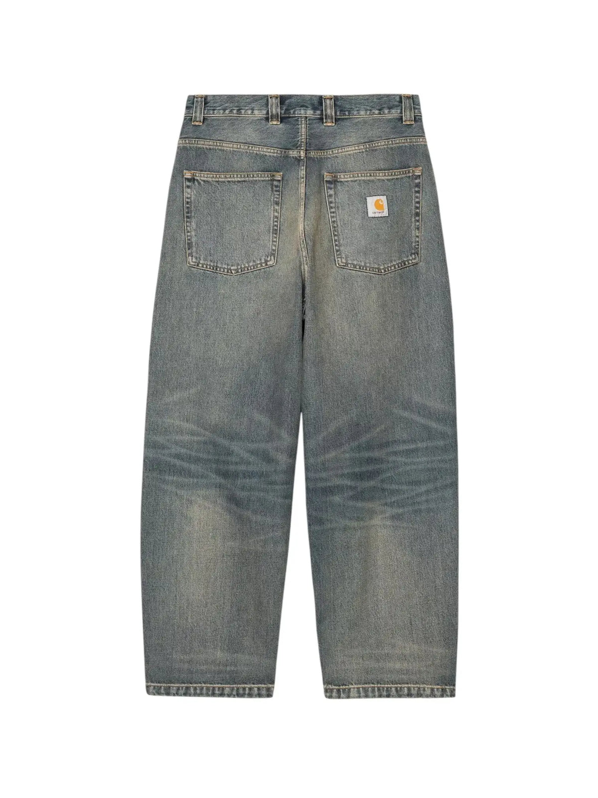 Carhartt Wip Brandon Pant jeans gamba larga - Blue worn used washed
