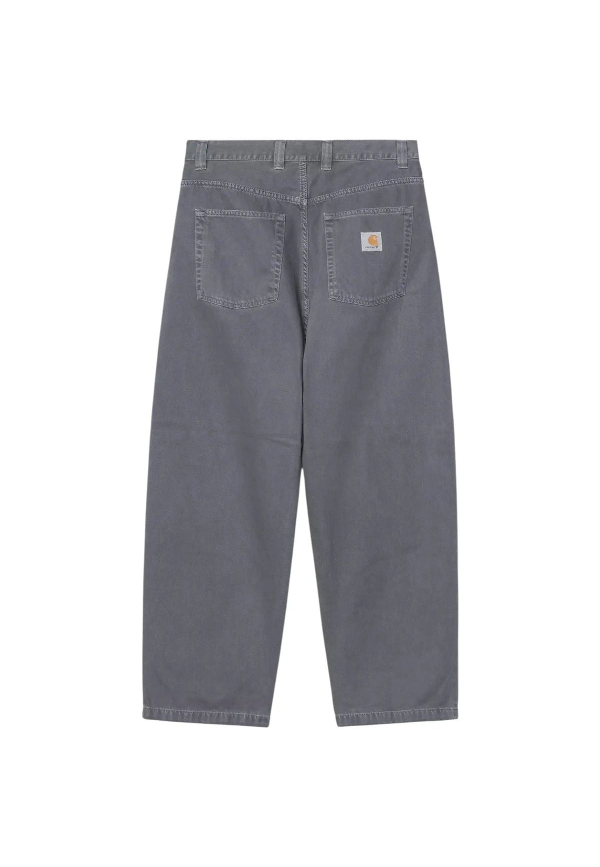 Carhartt Wip Brandon Pant Pantaloni gamba larga in twill di cotone pesante - Styx stone dyed