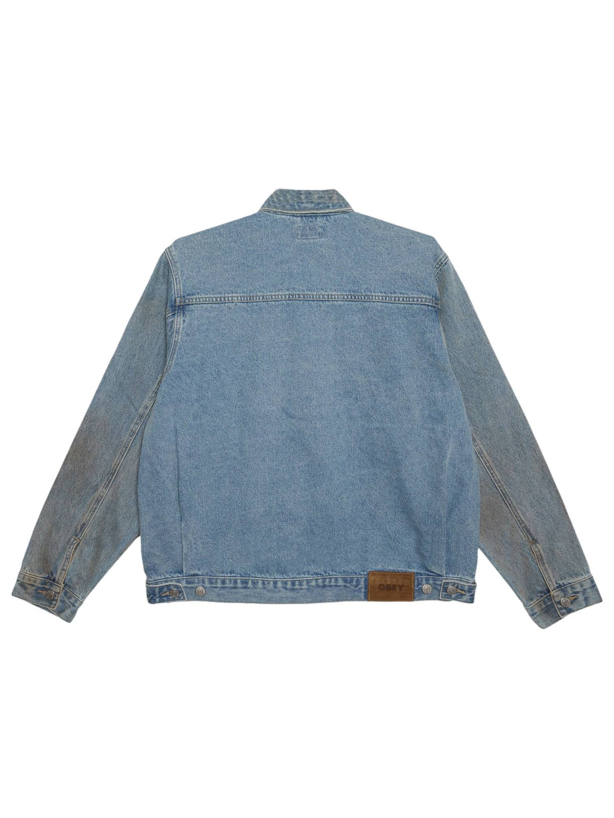 Obey Base Trucker Jacket giacca in denim leggera con effetto vintage - heavy vintage light