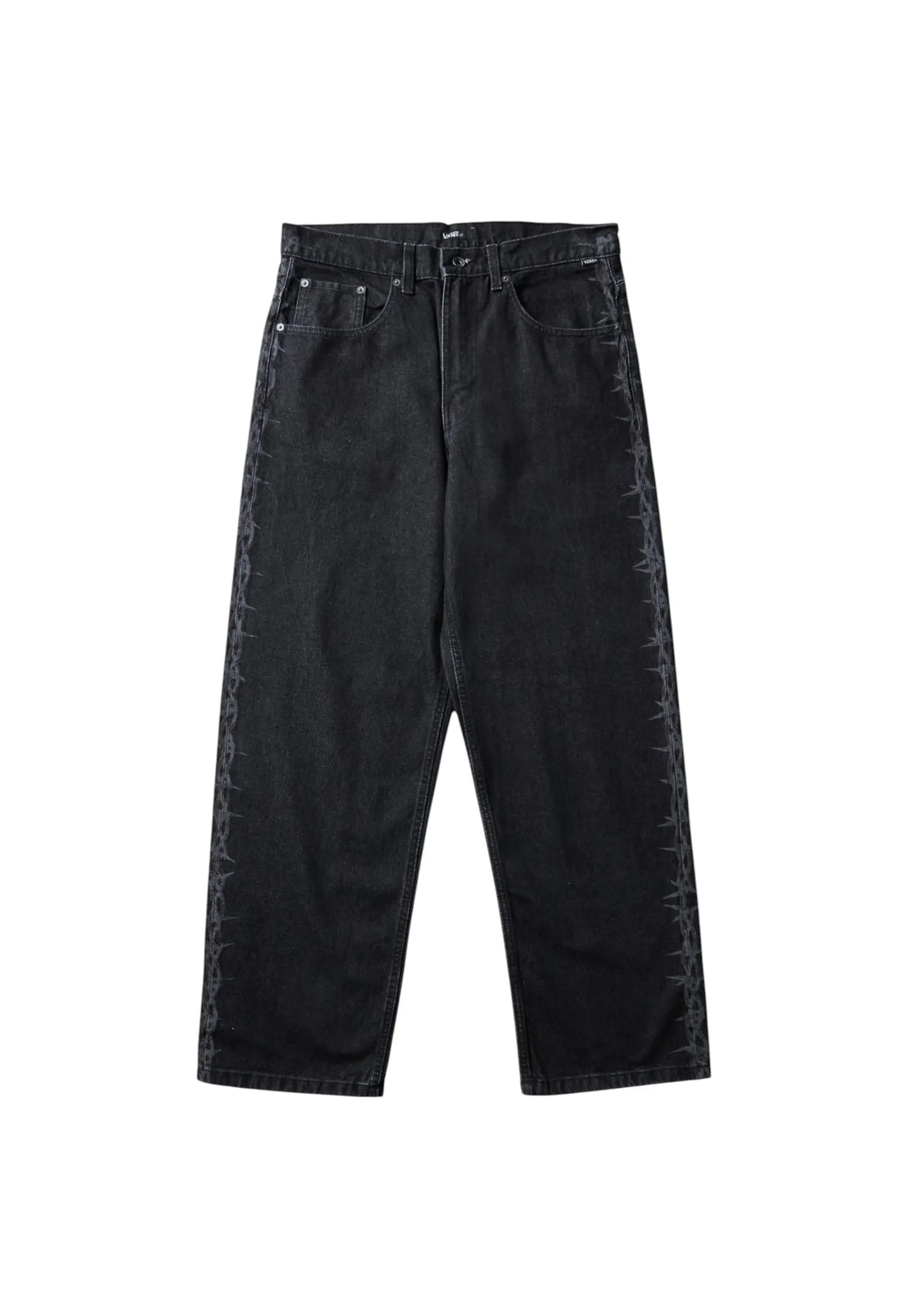 Vans Act of Disagreement denim pants jeans con grafica laser - Black