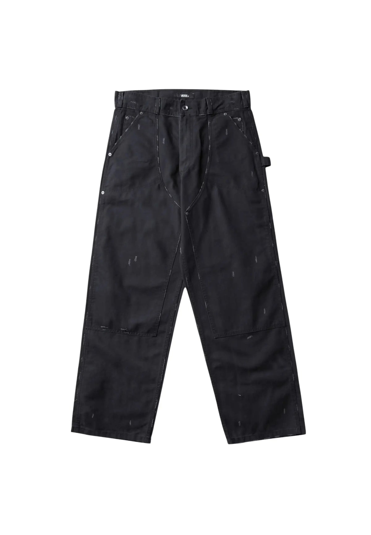Vans Act of Disagreement distressed double knee pants Pantaloni in canvas - Black