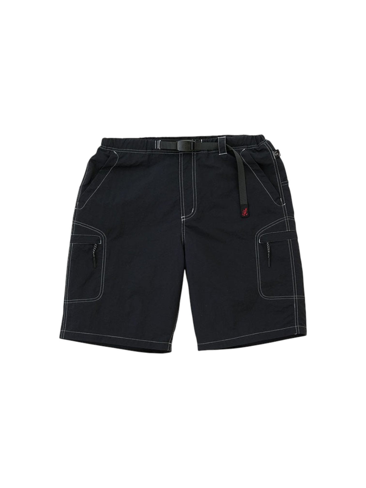 Gramicci Nylon cliff shorts con tasconi e con cinturino integrato - black