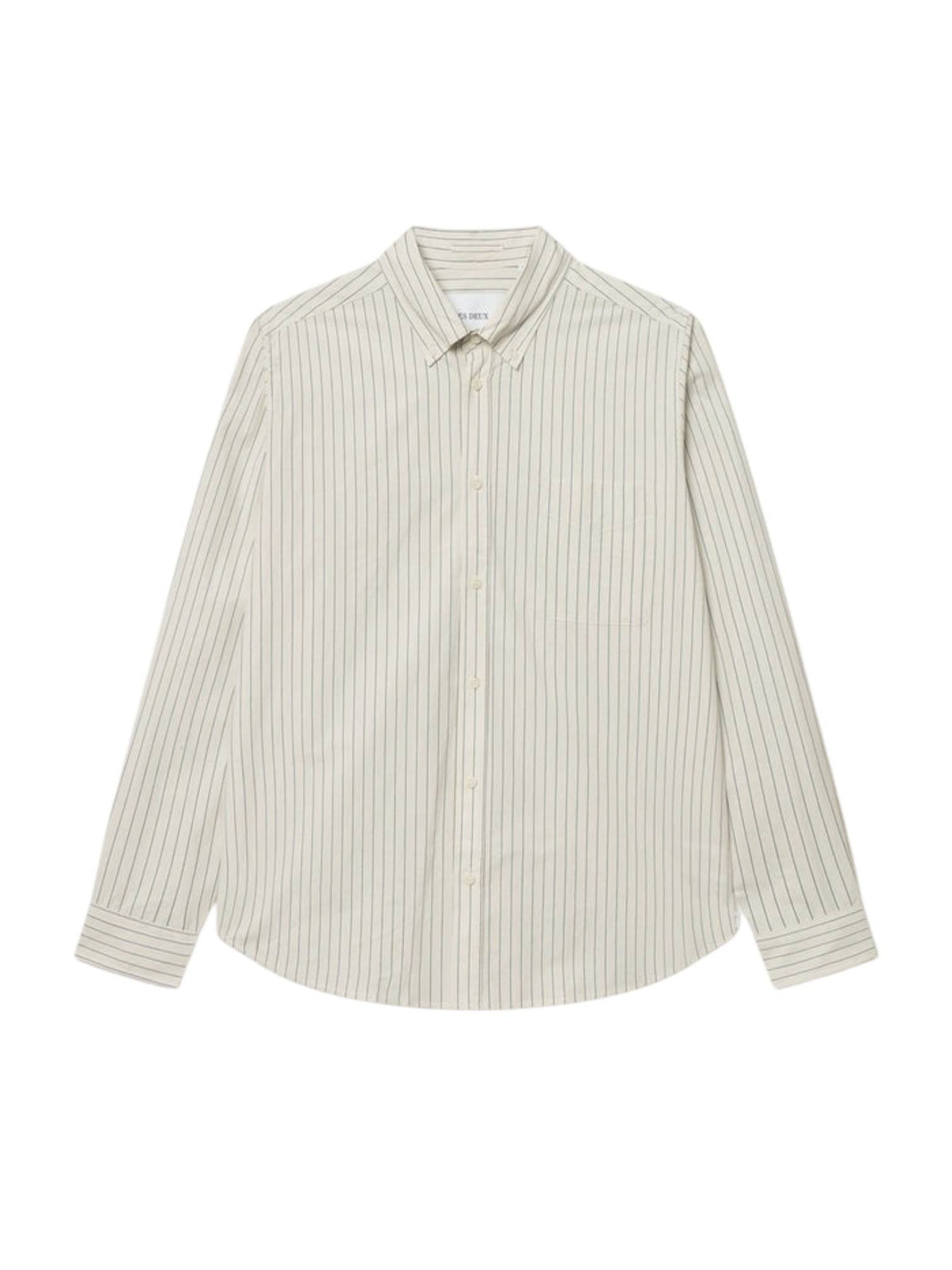 Les Deux Kent Stripe Poplin Shirt Camicia a righe in cotone - Ivory