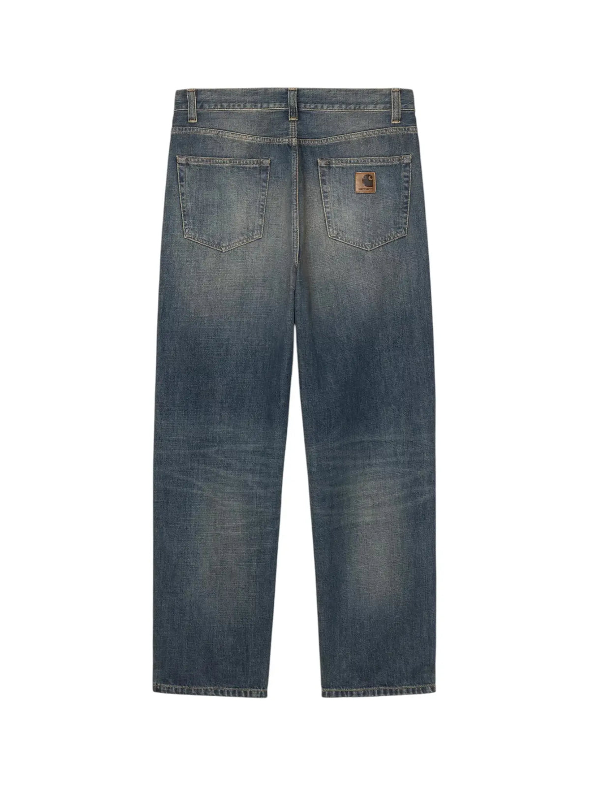 Carhartt Wip Aaron Pant jeans gamba dritta - Blue mid worn used