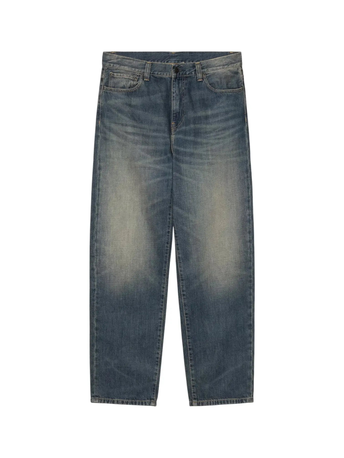 Carhartt Wip Aaron Pant jeans gamba dritta - Blue mid worn used