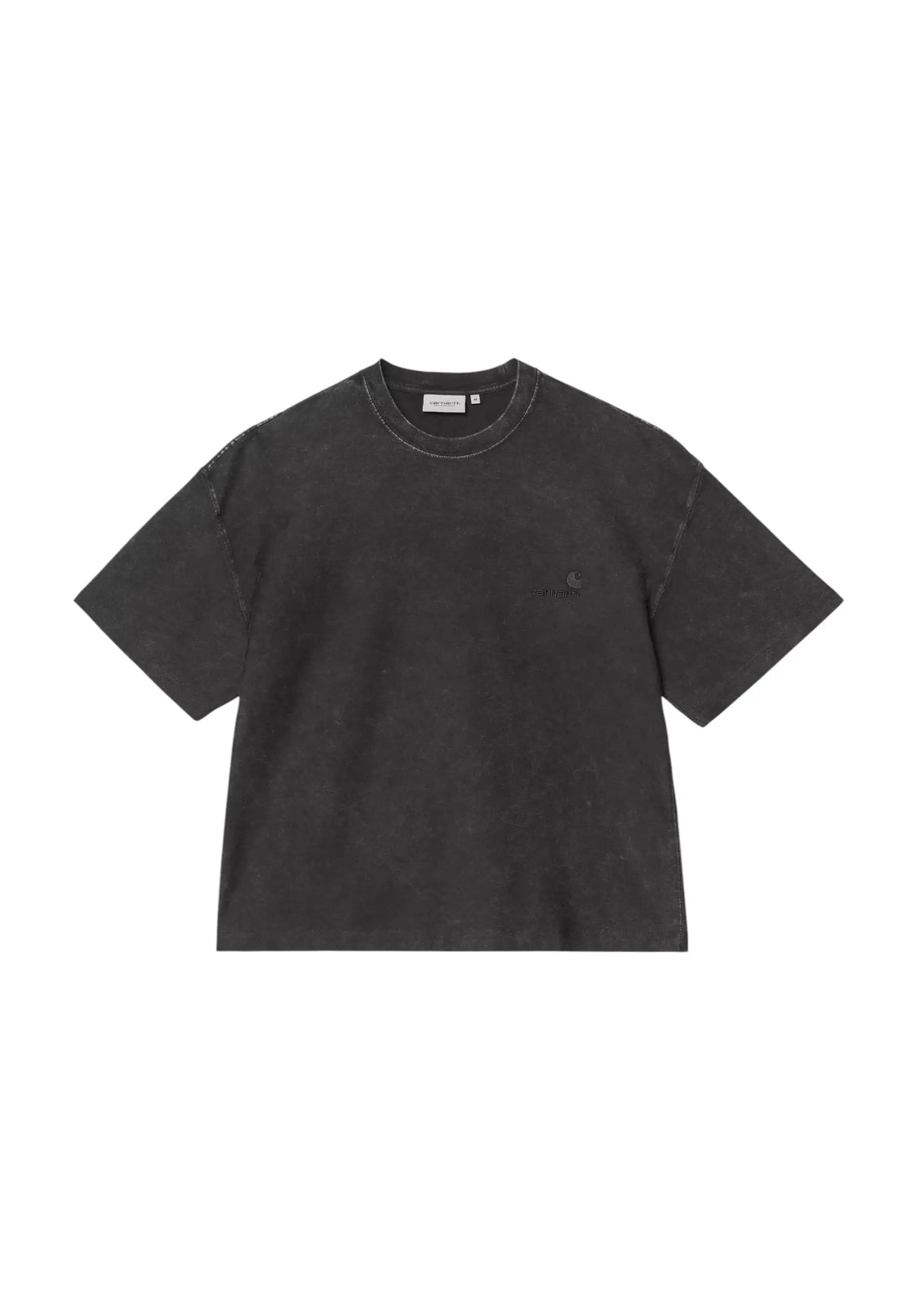 Carhartt Wip S/S Lambert T-Shirt cropped - Black moon washed