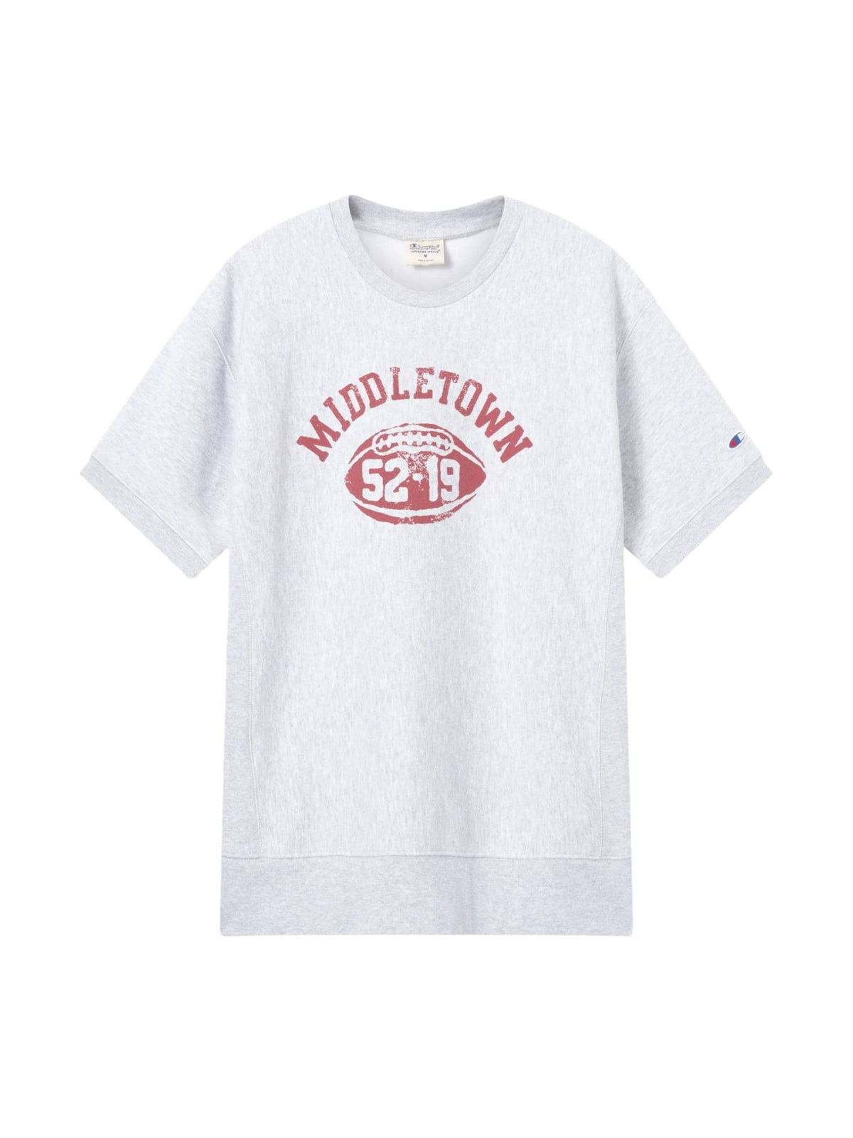 Champion Reverse weave S/S Crew Sweatshirt felpa maniche corte - heather grey