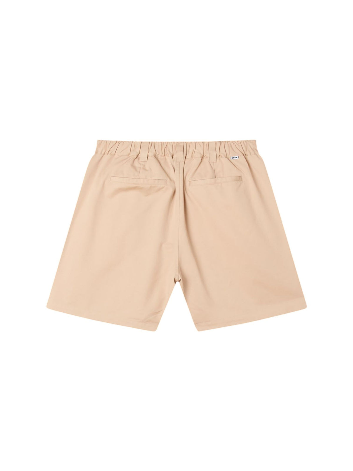 Obey Foster pleated shorts pantaloncini corti sartoriali in cotone gamba larga - cement