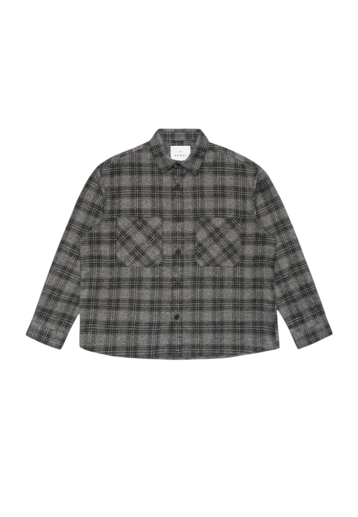Edwin Ace shirt camicione in flanella a quadri - black/grey