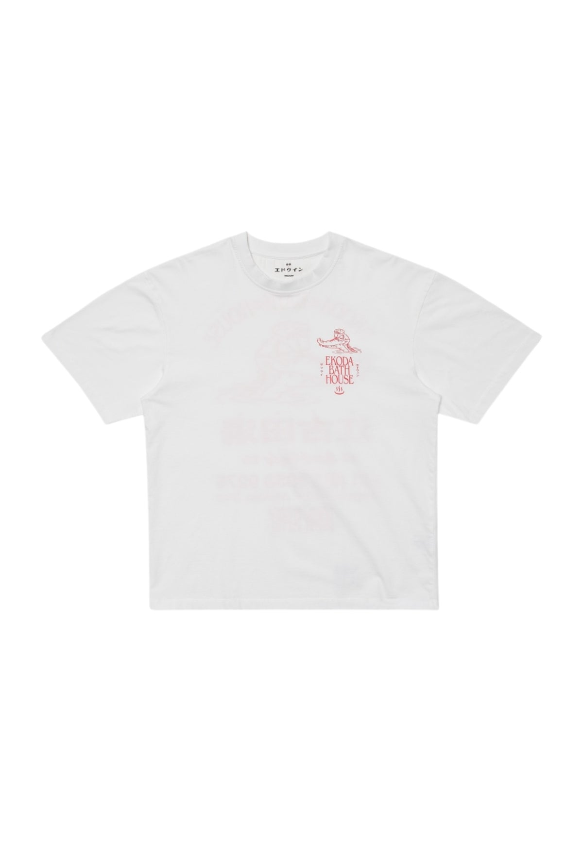 Edwin Ekoda bath house t-shirt con grafica - white