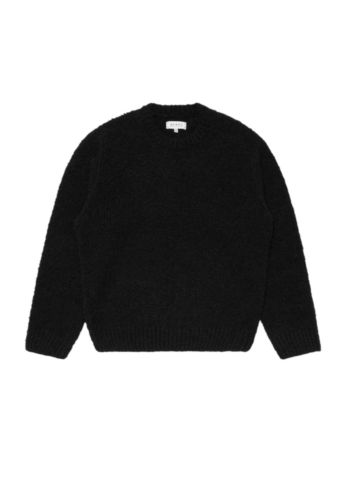 Edwin Dun textured sweater maglione misto lana - black