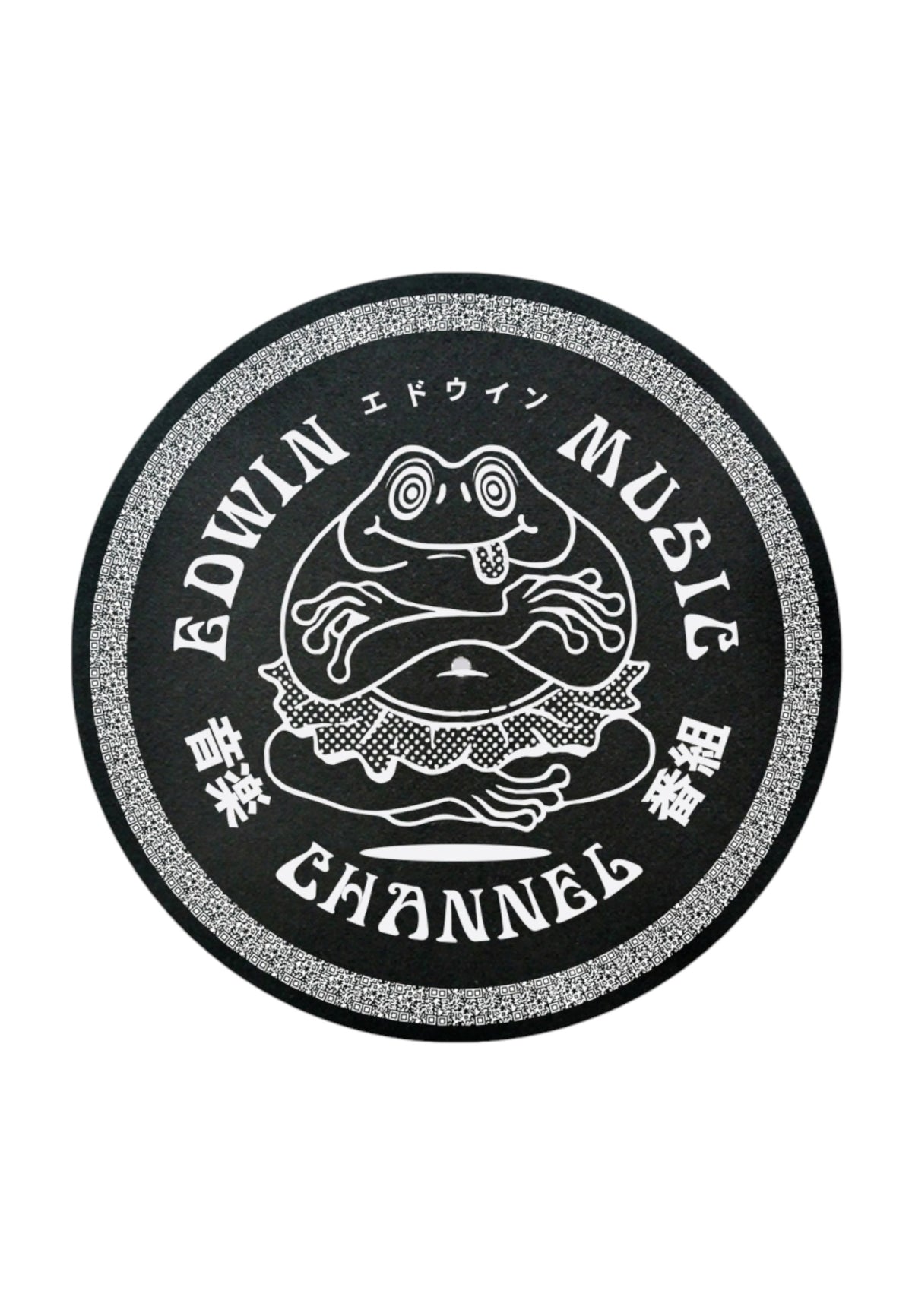 Edwin Music channel slipmat tappetini giradischi - black