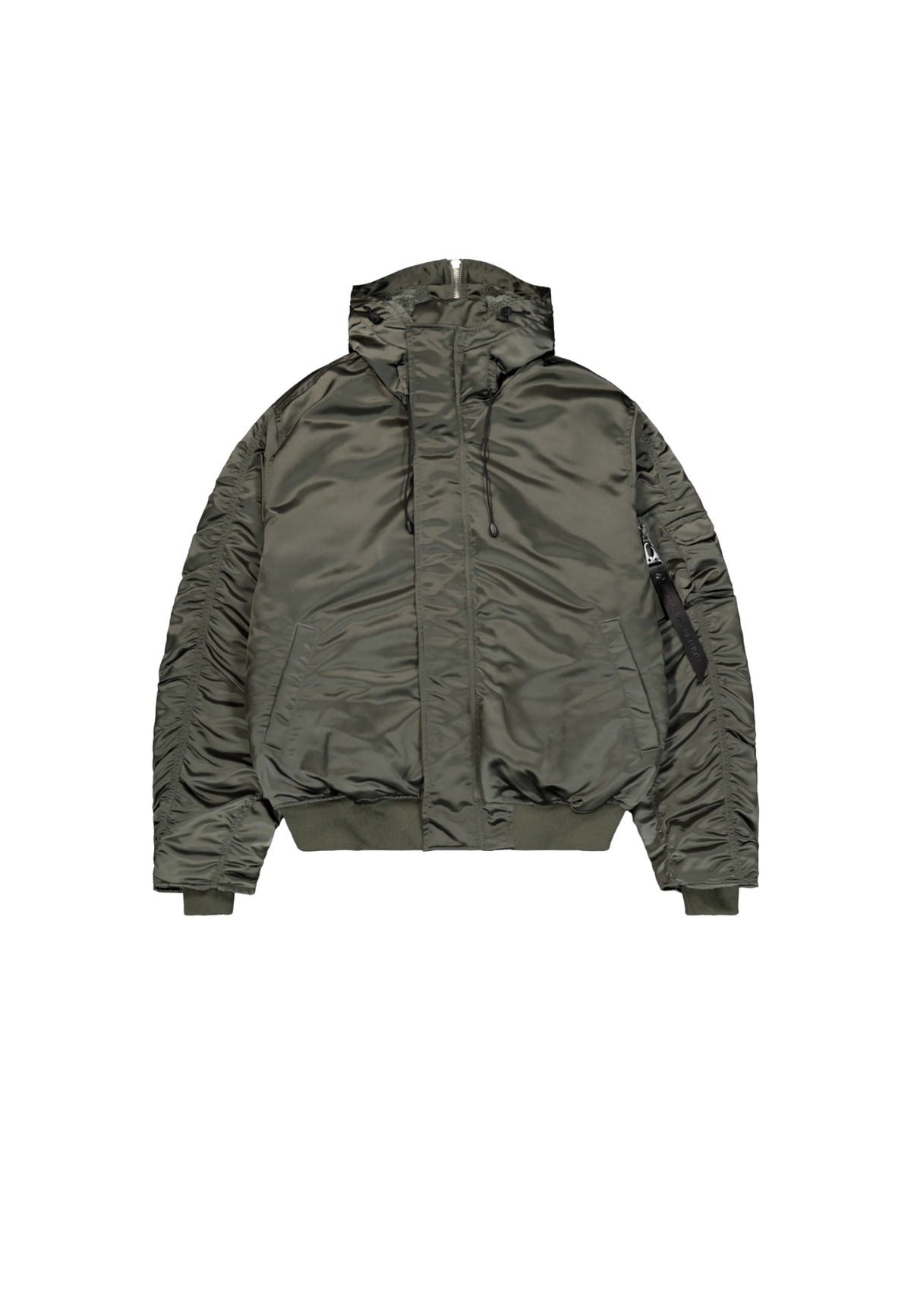 Alpha Industries Premium Ultra Violet N-2B Base UV Oversized Winter Jacket Bomber invernale con cappuccio - Vintage green