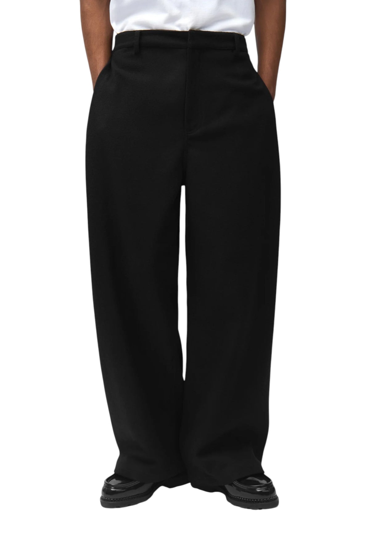 Arte Antwerp Wool Pleated Gallery Pants pantaloni sartoriali in lana - black