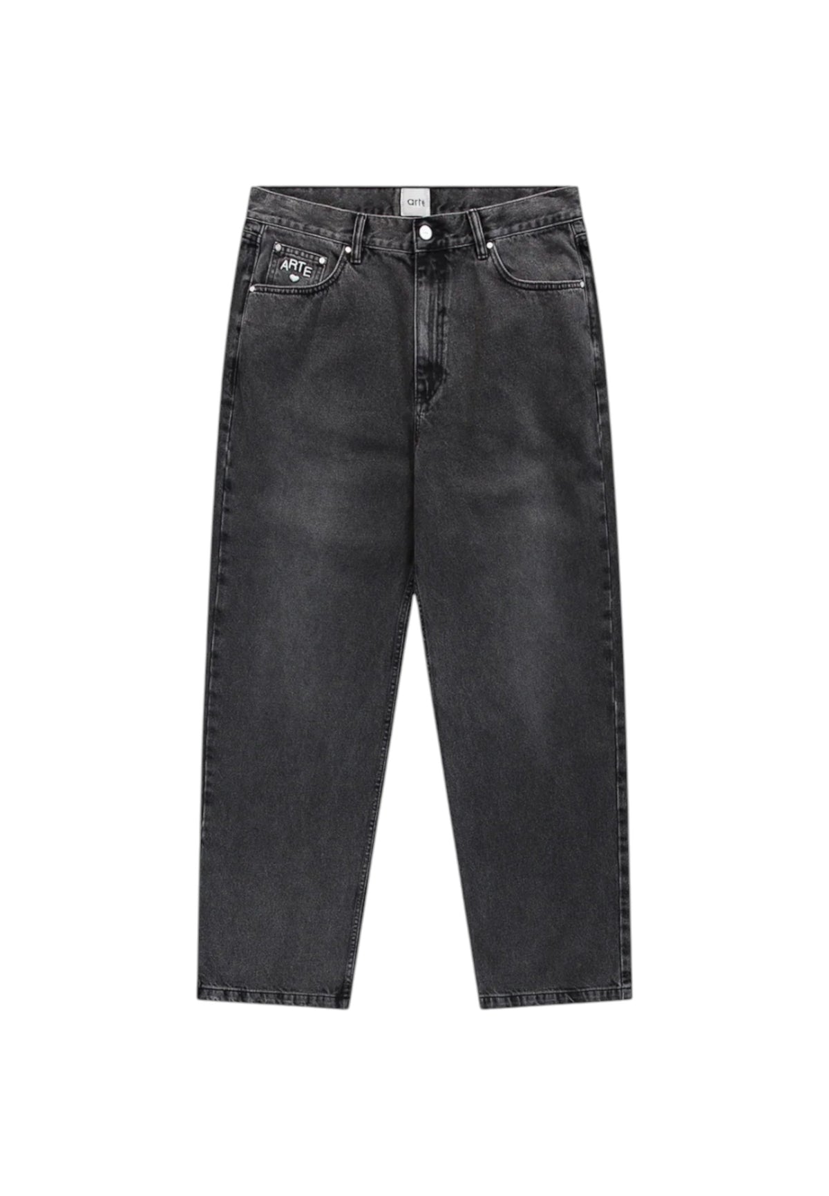 Arte Antwerp Cor uniform denim Pants jeans gamba dritta - black