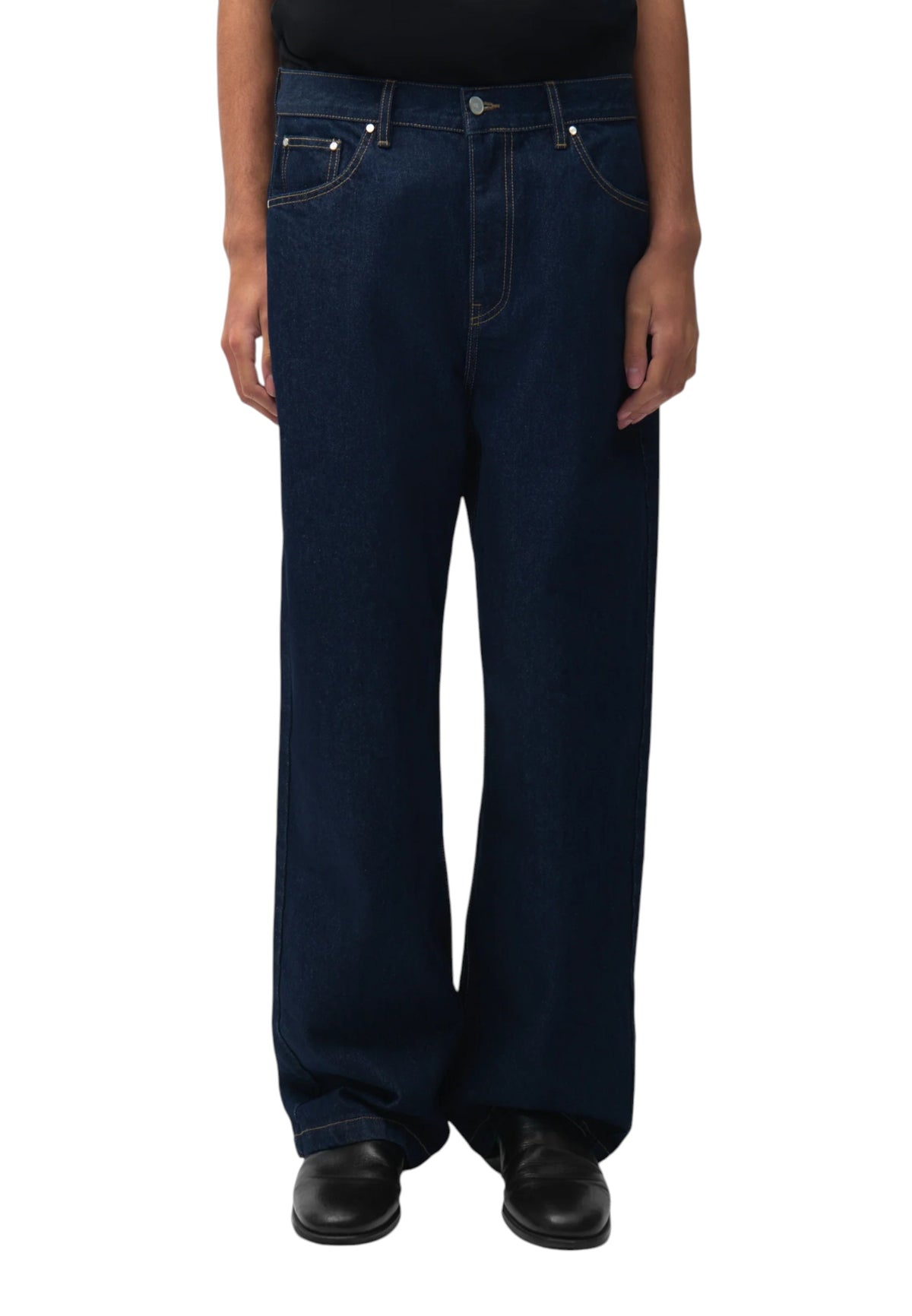 Arte Antwerp Big A Uniform denim pants jeans gamba dritta con grafica - blu denim