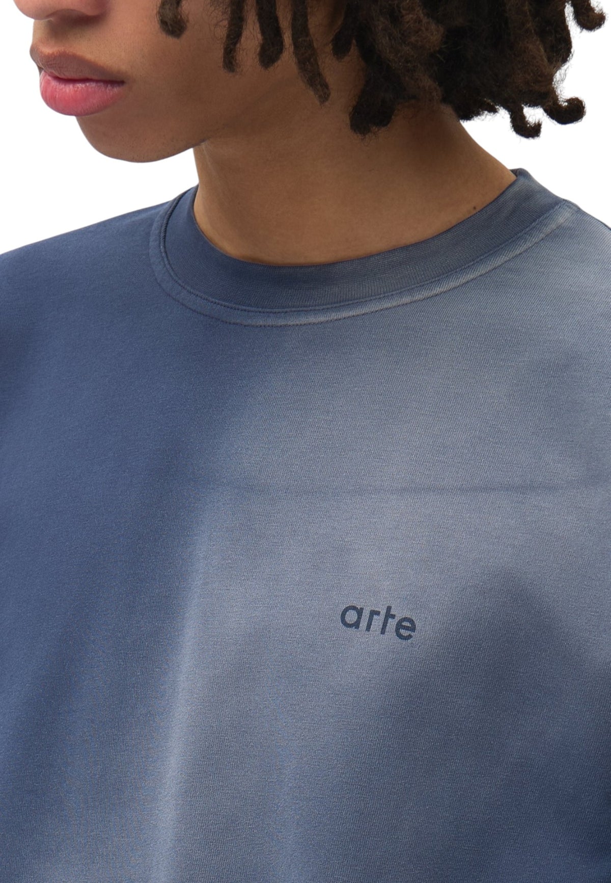 Arte Antwerp Stencil sunfaded Longsleeve t-shirt maniche lunghe - Navy