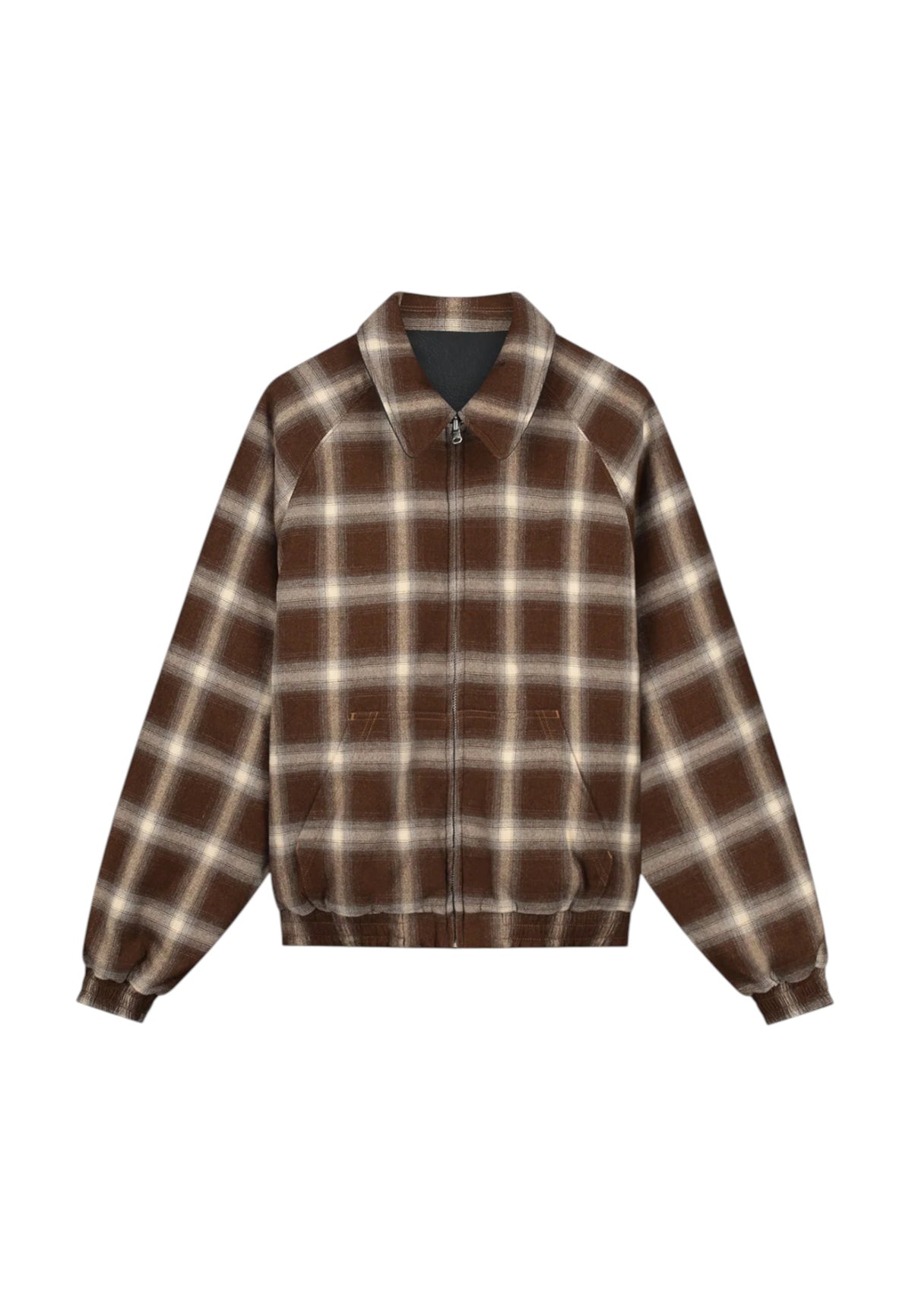 Arte Antwerp Reversible leather uniform Jacket giacca reversibile - Black / plaid