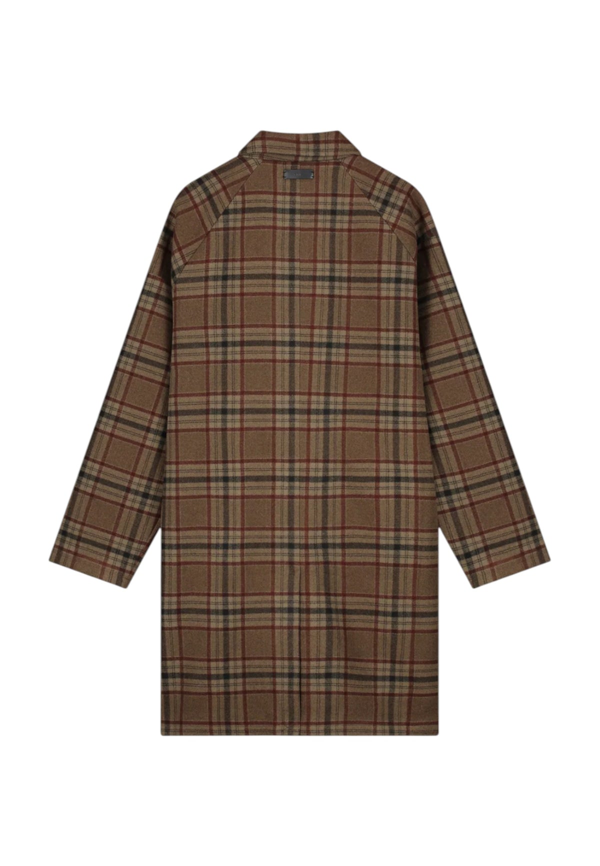 Arte Antwerp Check Plaid Coat jacket cappotto lungo in lana - Brown plaid