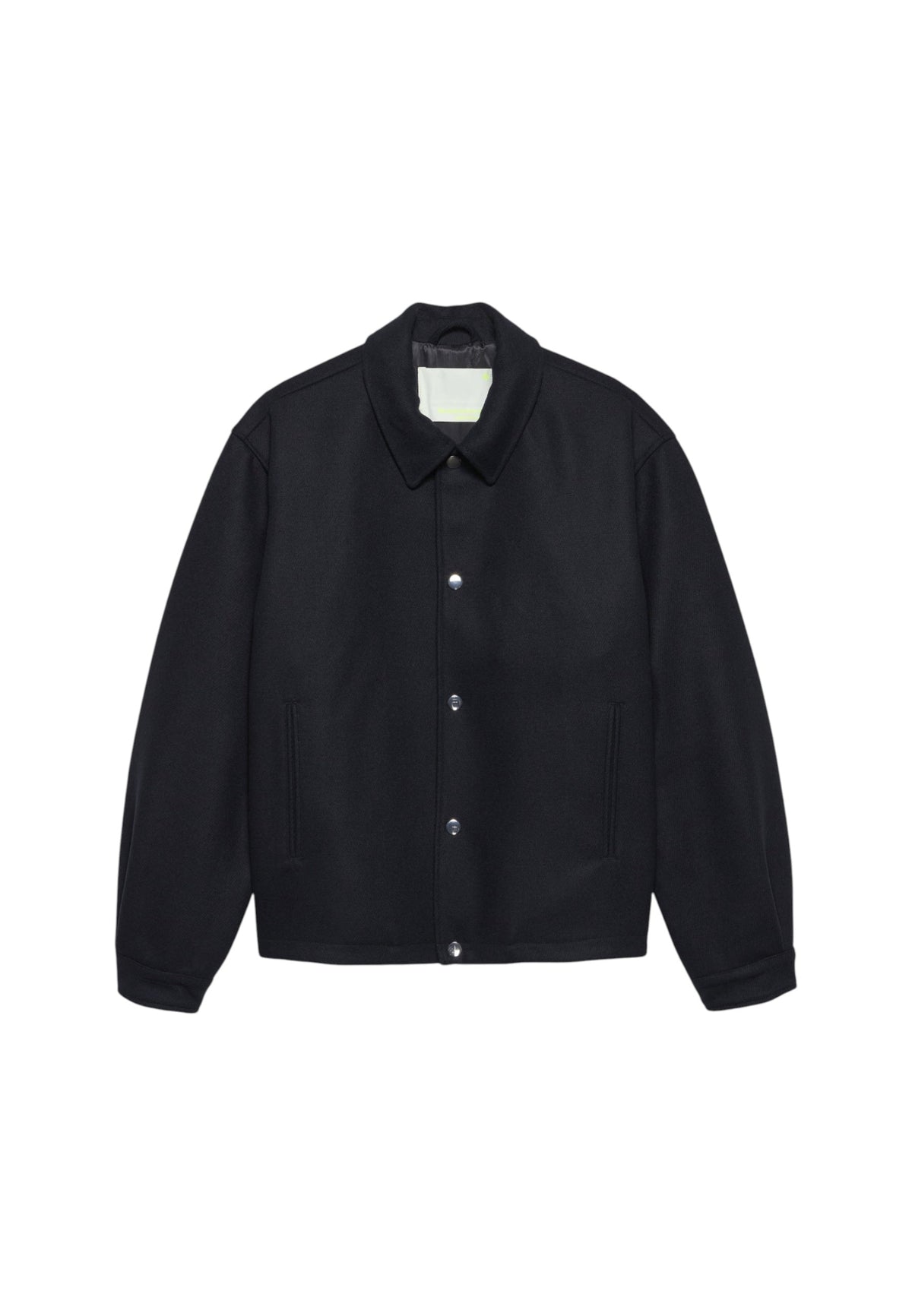New Amsterdam Surf Association Wool coach jacket giacca in lana con colletto - Black