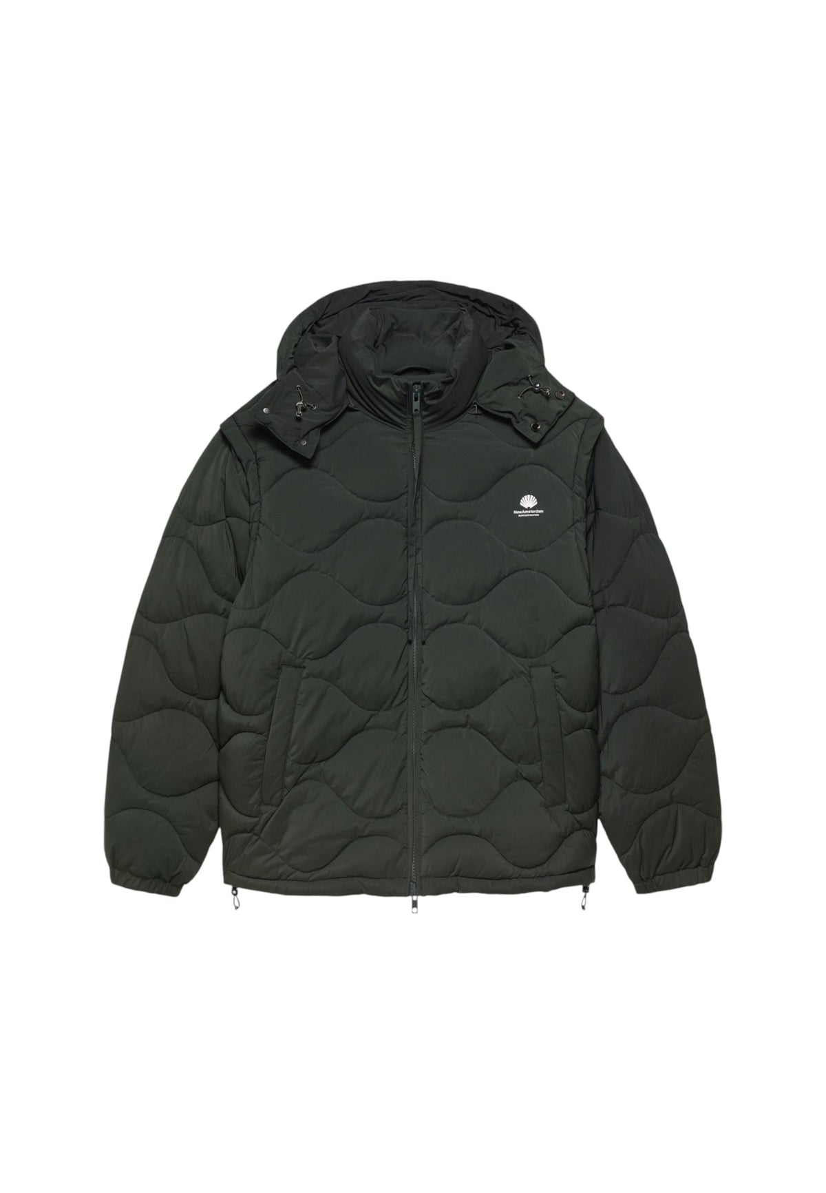 New Amsterdam Surf Association Detachable jacket giacca con maniche staccabili - Olive