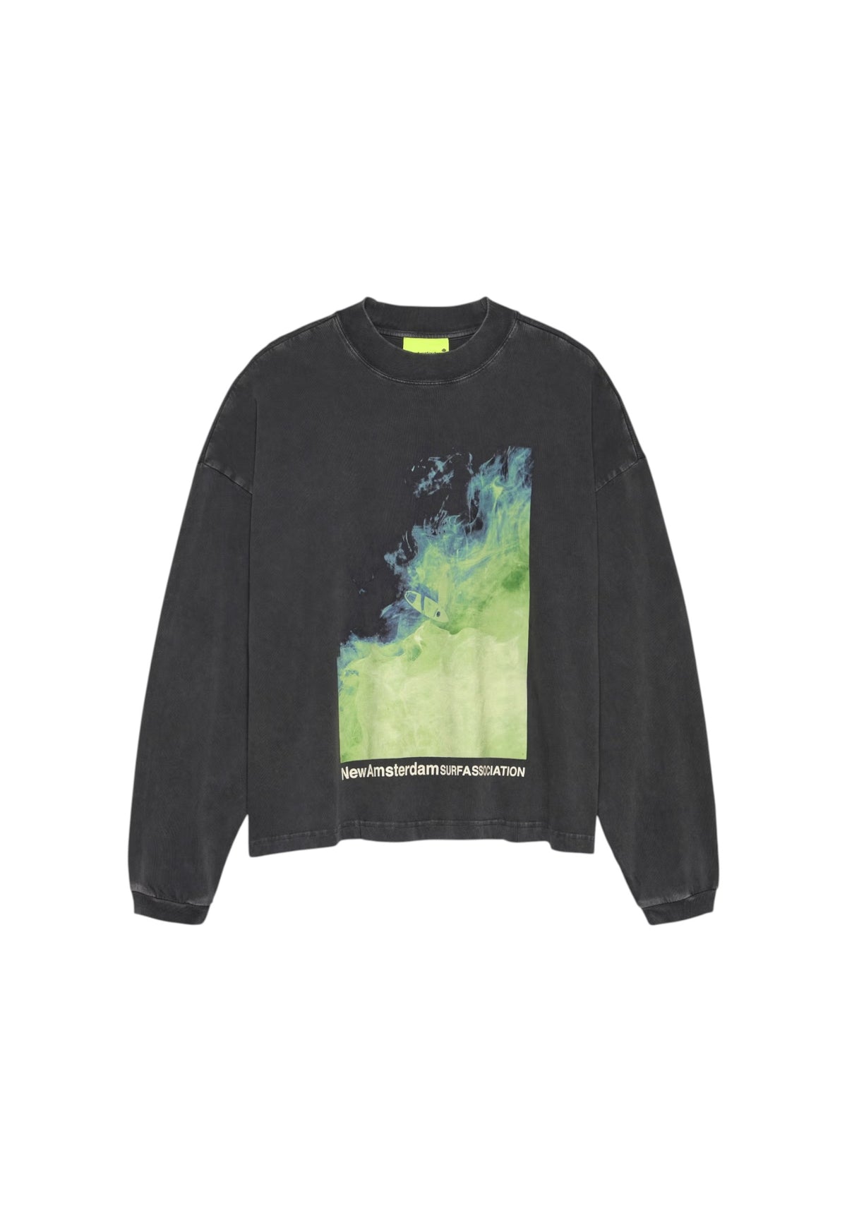 New Amsterdam Surf association Heat wave longsleeve t-shirt maniche lunghe - caviar