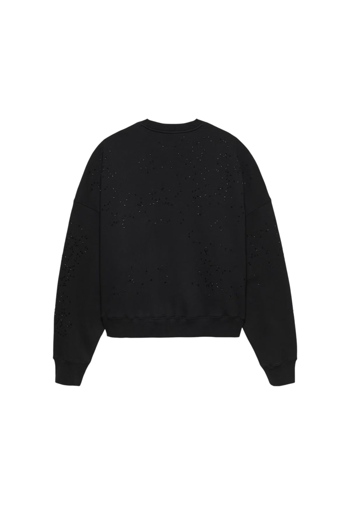 New Amsterdam Surf association worked logo strass crewneck felpa girocollo - black / white