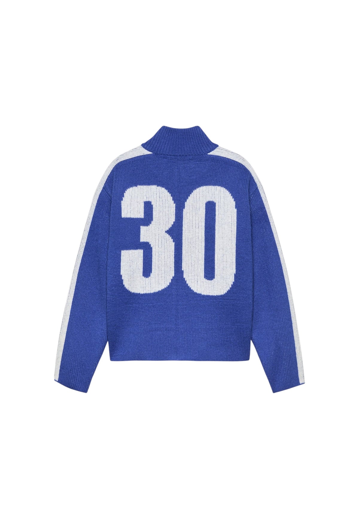 New Amsterdam Surf association zip trough knitted zip sweater maglione con zip - cobalt blu