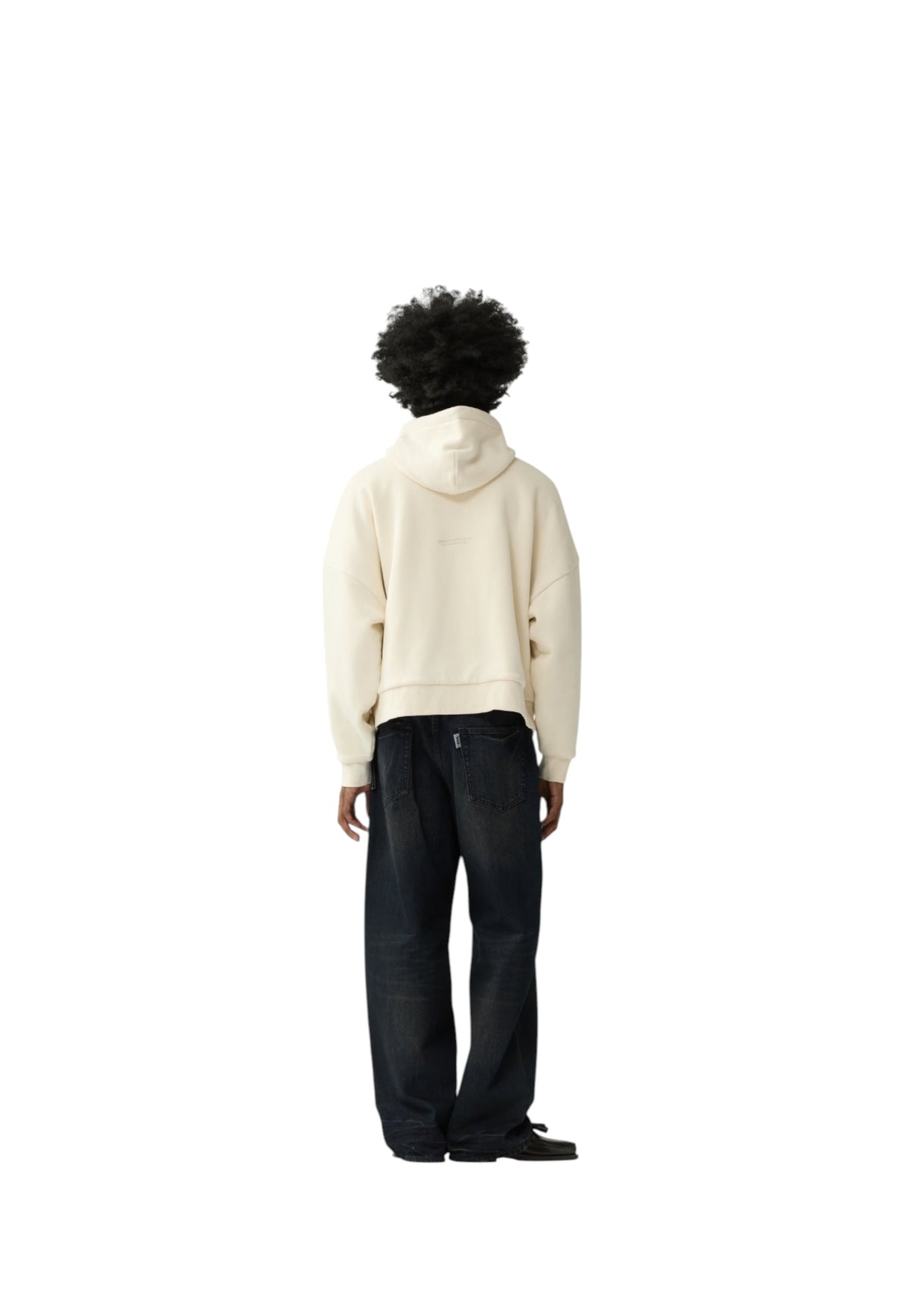 New Amsterdam surf association Double layered hoodie felpa con cappuccio e zip - bone